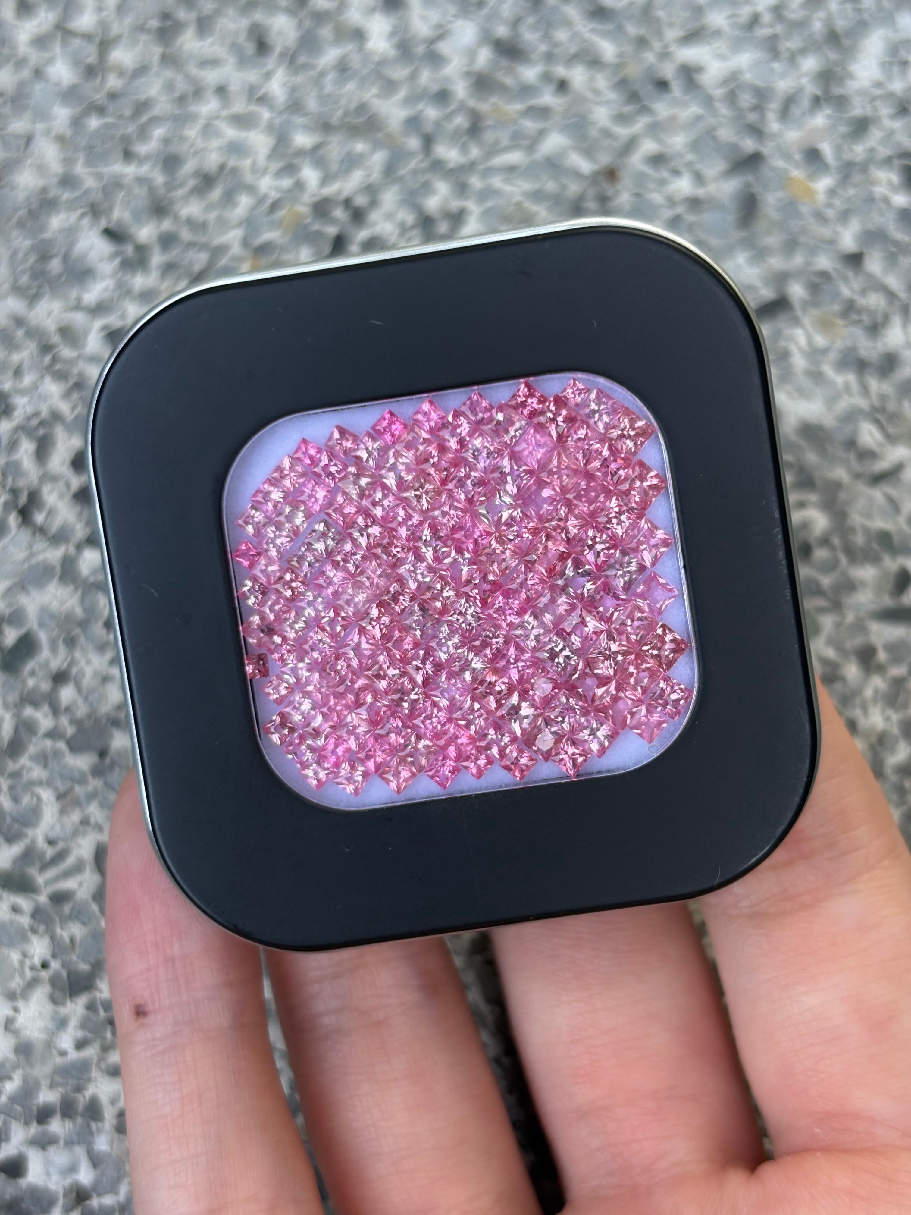 Luxury Promise 10.32ct Neon Spinel Princess Set (1.5-2.5mm) DXBCS3888