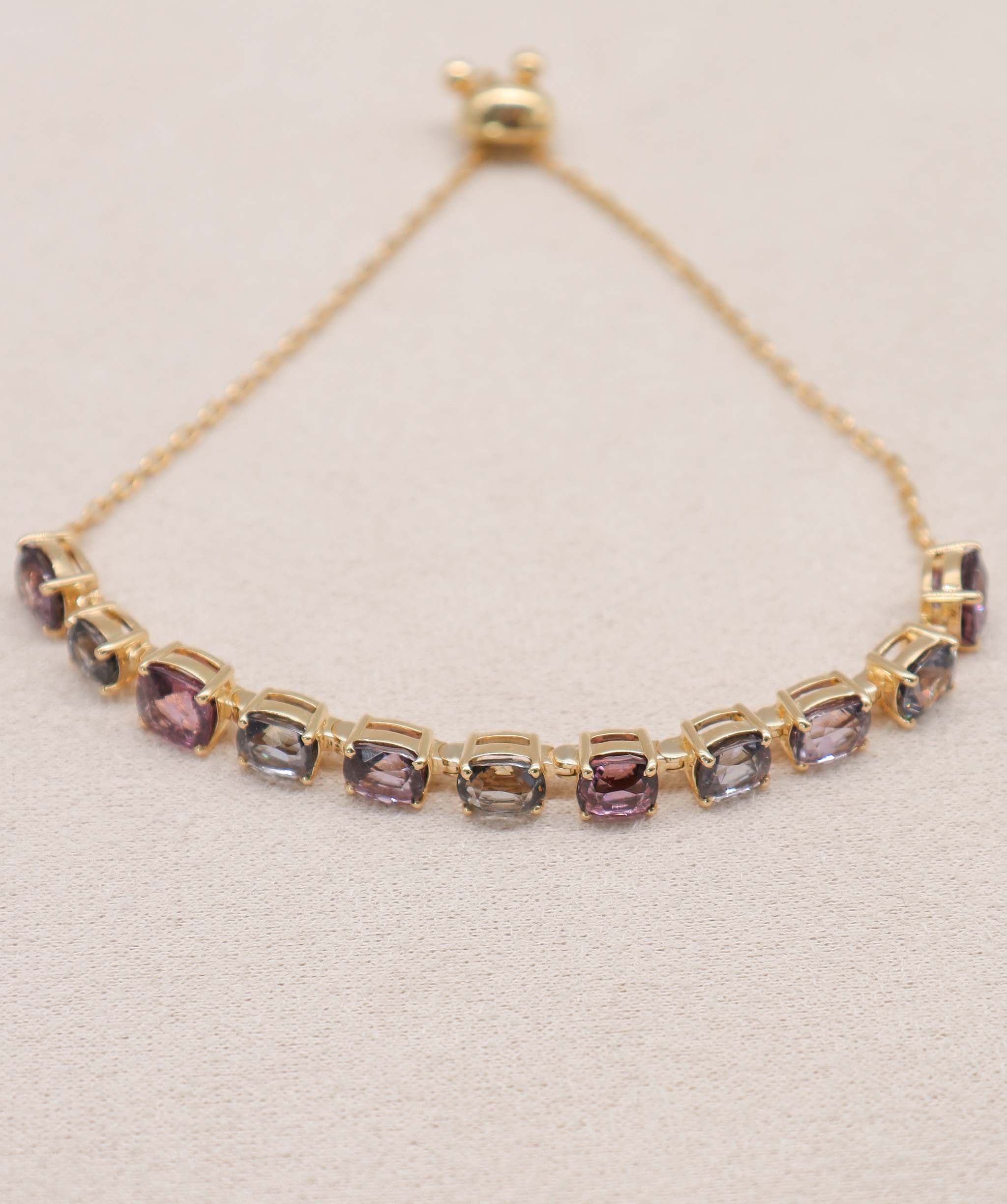 Luxury Promise 14.06ct spinel yg bracelet 7-9INCH DXBD0407