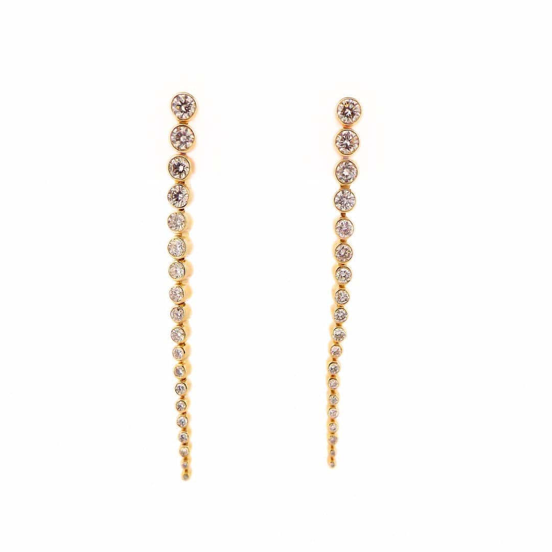 luxury promise 14K Yellow Gold Diamond Earrings ASC6858