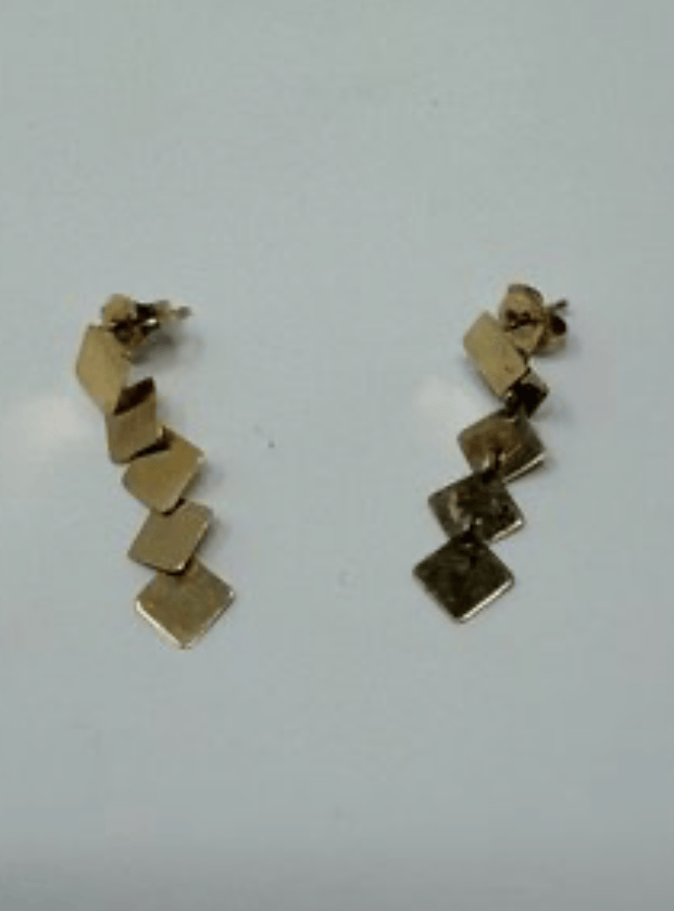Luxury Promise 14ky 1g diamond shape dangle earring AFI096