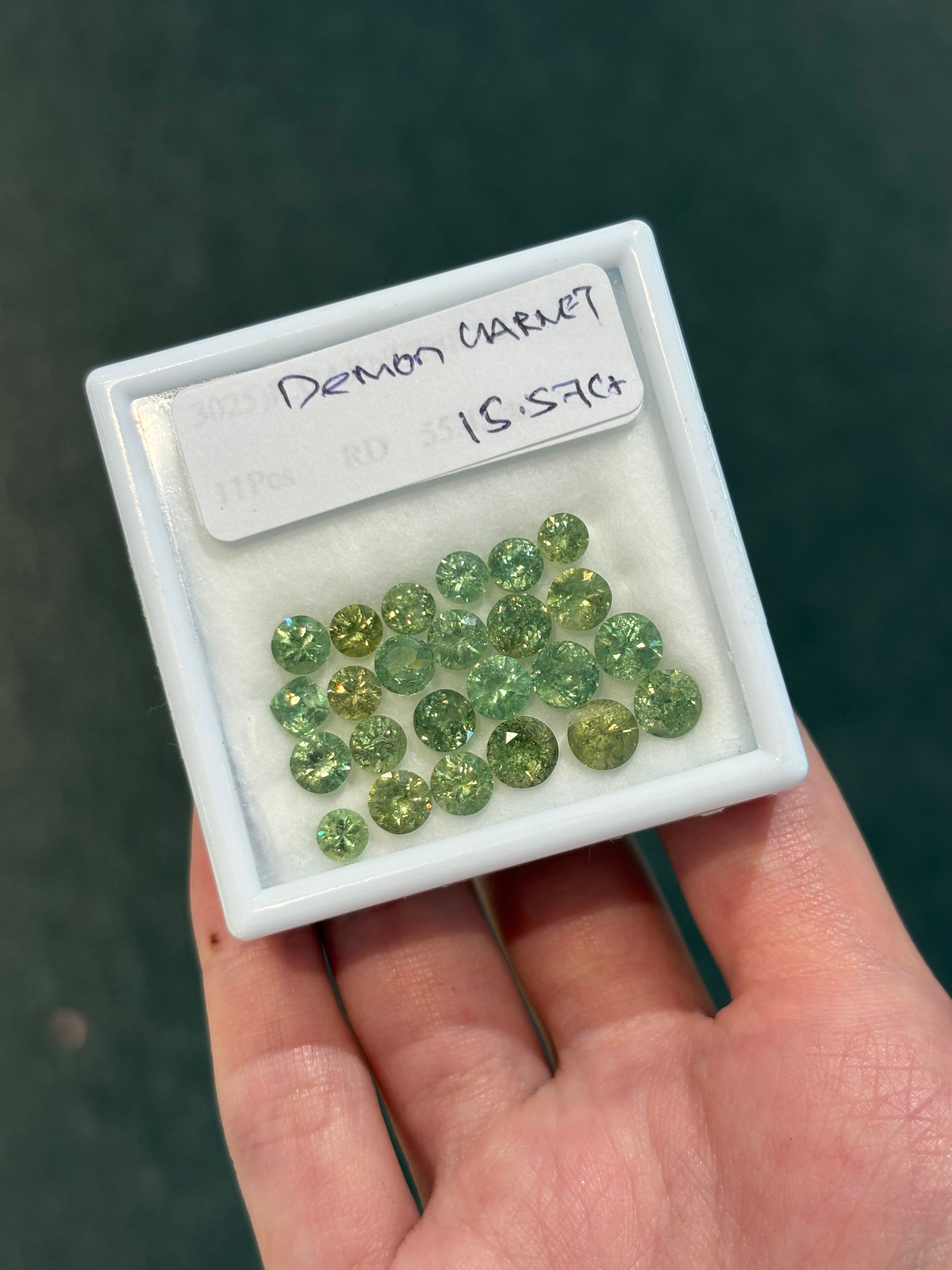 Luxury Promise 15.57ct Demantoid Lot DXBCS4747