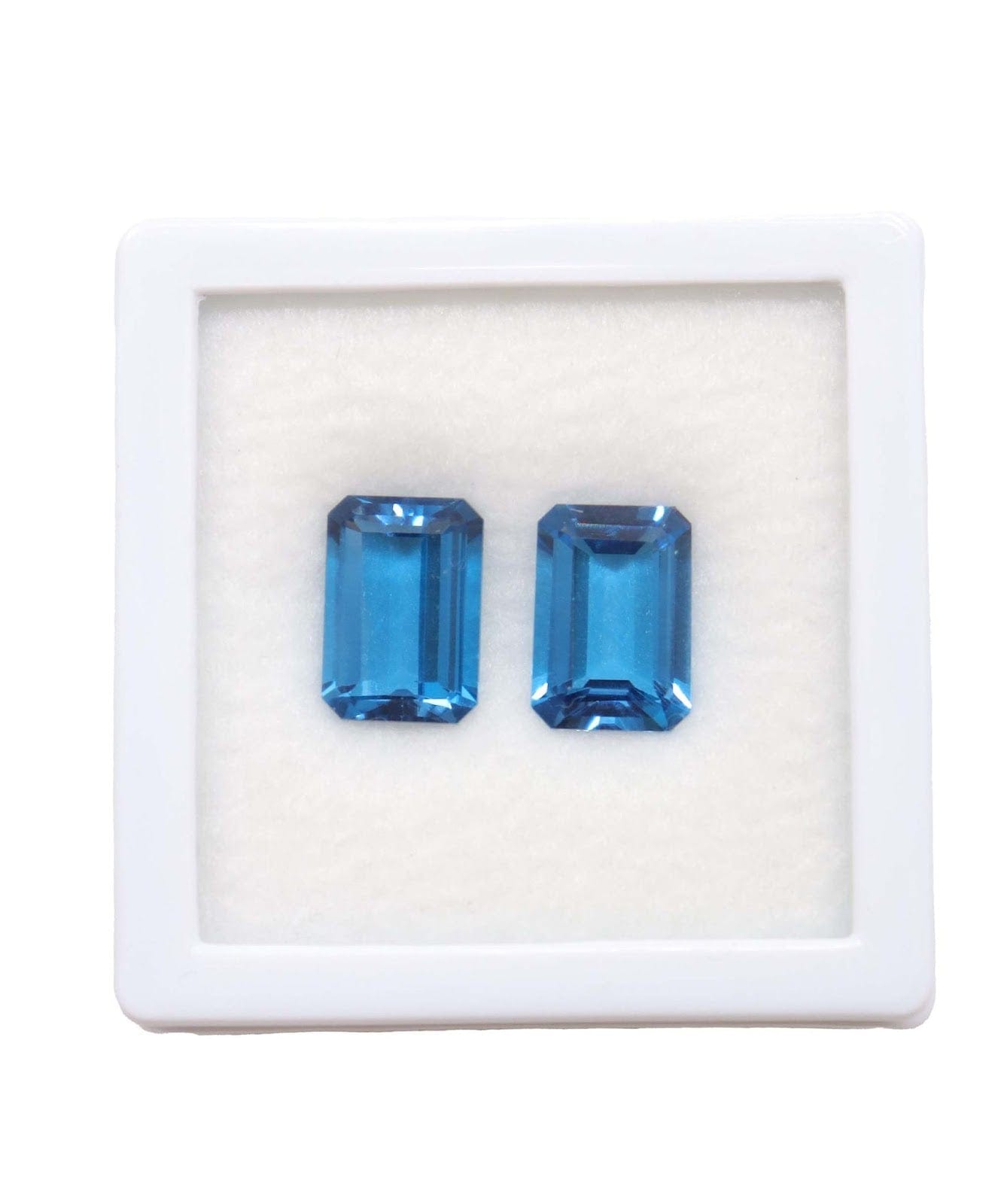 Luxury Promise 16.2CT  NATURAL ROYAL BLUE TOPAZ ( PAIR )  MS 8953-3/11