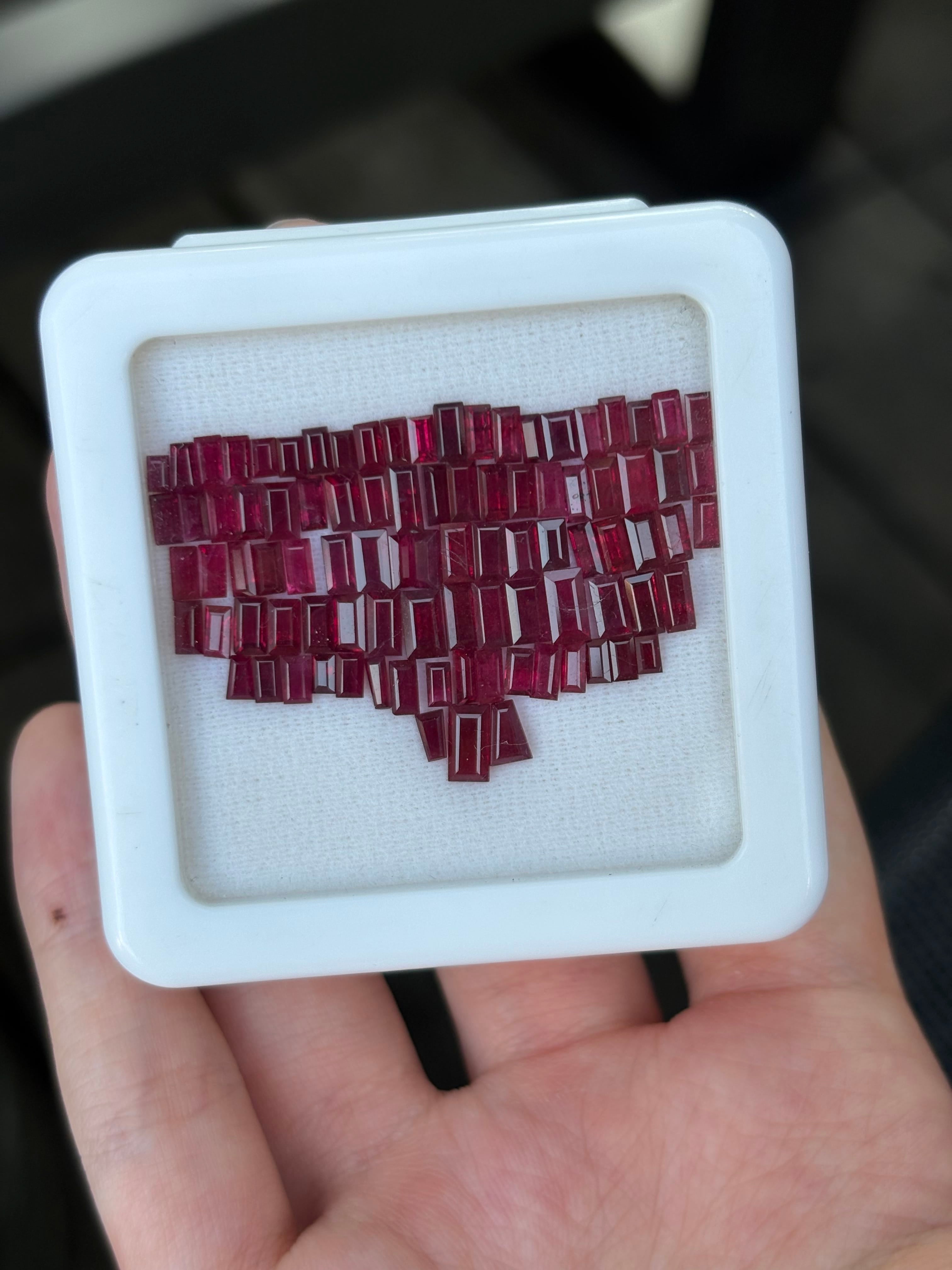 Luxury Promise 18.18ct Ruby Baguette Set (93pcs) DXBCS3869