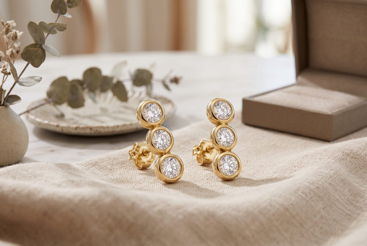 Luxury Promise 18K Bubble Earrings SETTING ONLY SABSET084