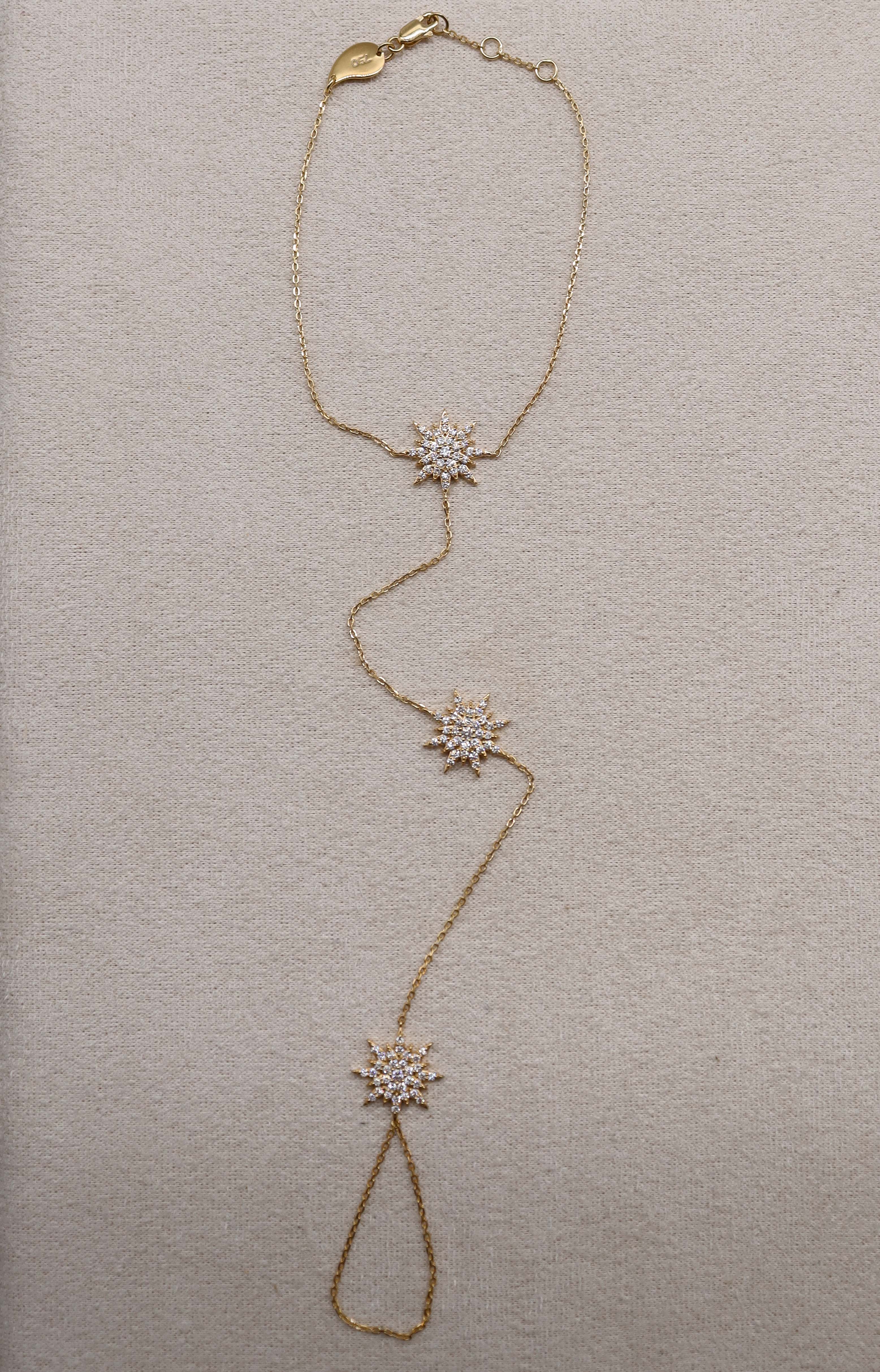 Luxury Promise 18k Gold Hand Chain ASC6893
