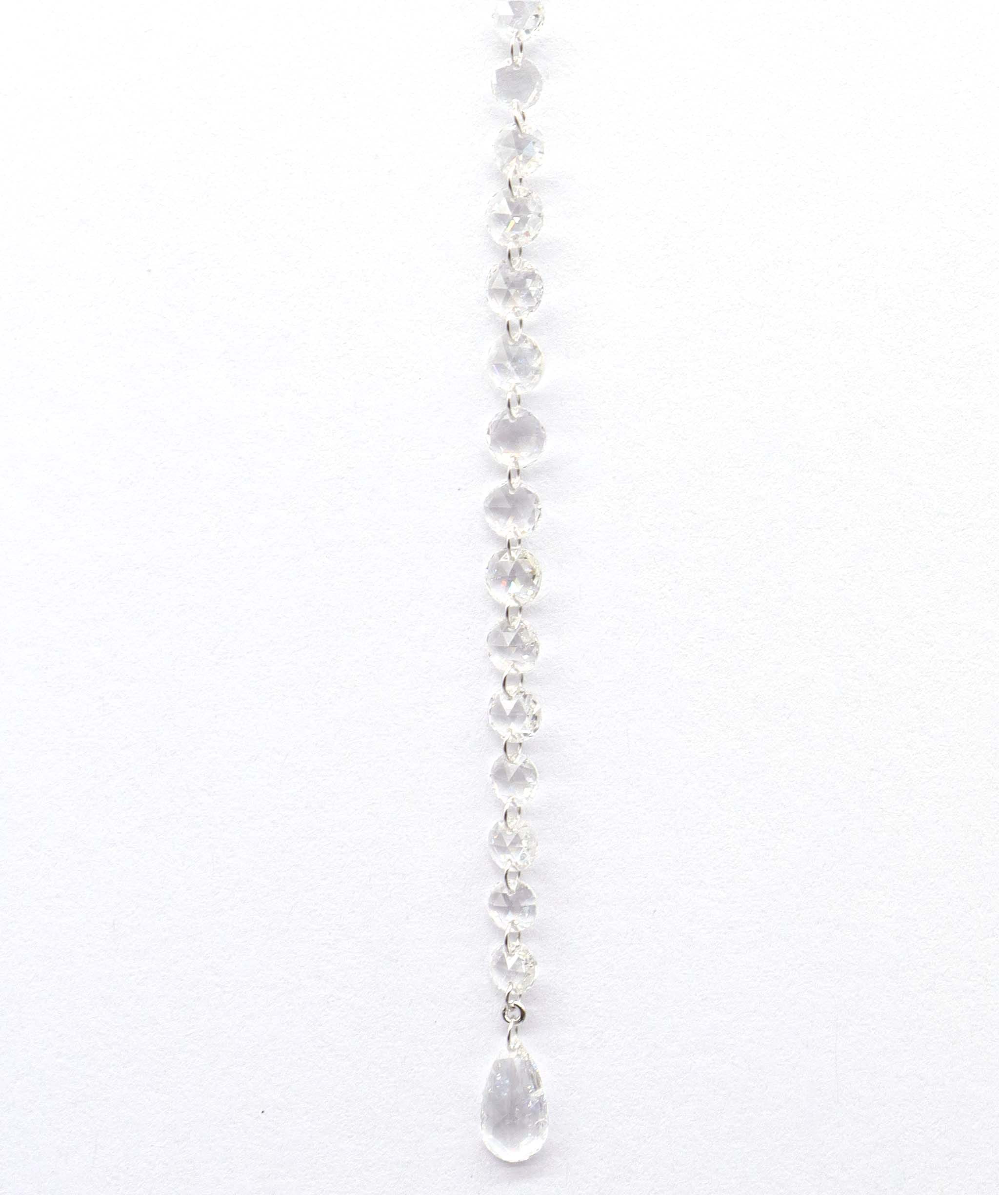 Luxury Promise 18K GOLD & Rose cut Diamond Necklace DXBS5663