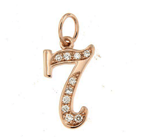 Luxury Promise 18K RG PENDANT WITH DIAMOND DD 10p 0.09Ct RG 1.000G P18801-14324