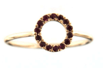 Luxury Promise 18K RG RING WITH RUBY CR 14p 0.16Ct RG 1.200G R19705-39987B