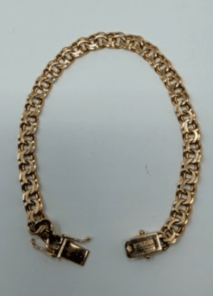 Luxury Promise 18k rose gold multi link bracelet 15.4g AFI094