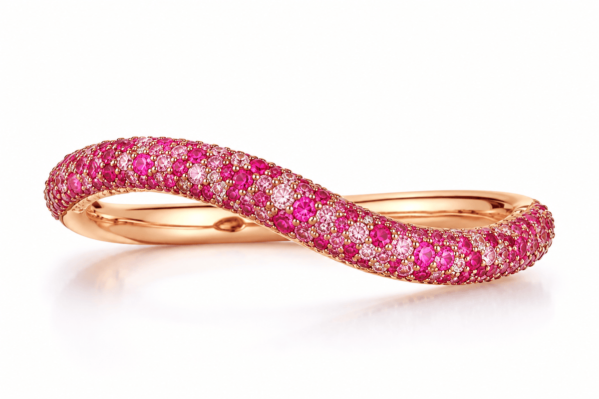 Luxury Promise 18k Sugar  Dust Colored Stack Ring SETTING ONLY SABSET070