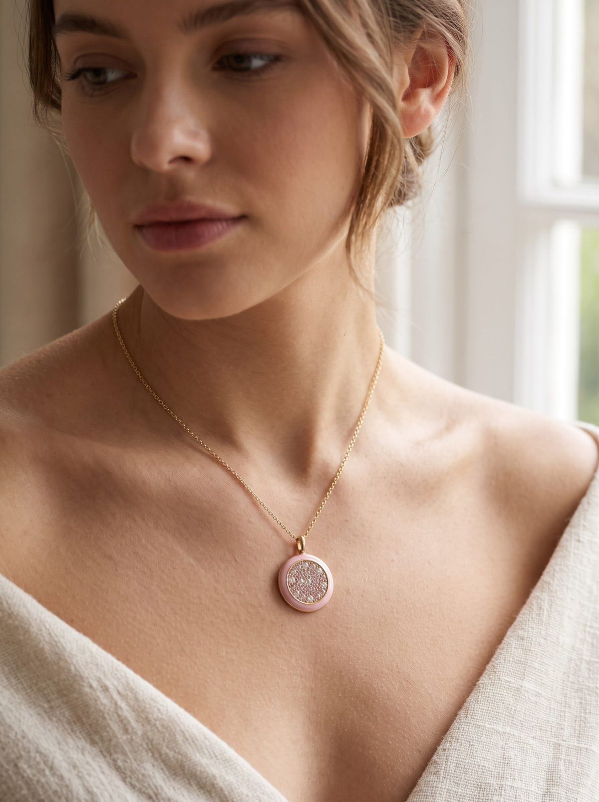 Luxury Promise 18K Sugar Dust Pendant SETTING ONLY SABSET091