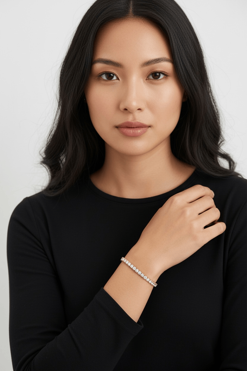 Luxury Promise 18K Tennis Bracelet SETTING ONLY SABSET096