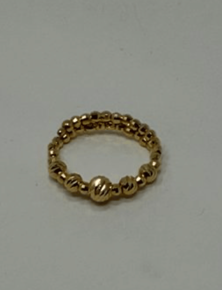 Luxury Promise 18k yg diamond sz 3-10 cuz ball flexi ring AFI050