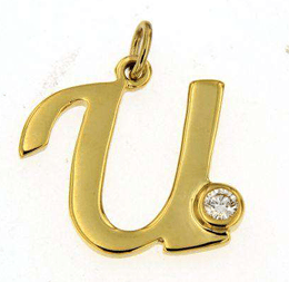Luxury Promise 18K YG PENDANT WITH DIAMOND DD 1p 0.05Ct YG 1.600G P18868-14099