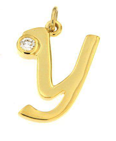 Luxury Promise 18K YG PENDANT WITH DIAMOND DD 1p 0.05Ct YG 1.600G P18872-14103