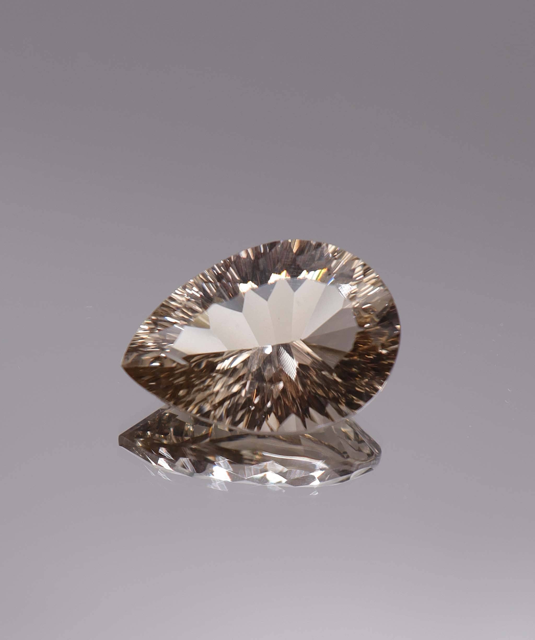Luxury Promise 19.07ct Smoky Quartz Fantasy Pear DXBCS3261