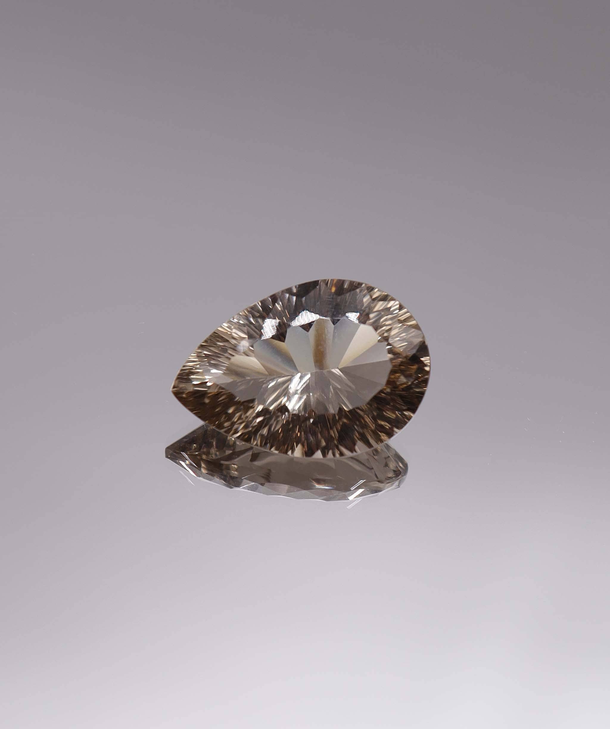 Luxury Promise 19.07ct Smoky Quartz Fantasy Pear DXBCS3261