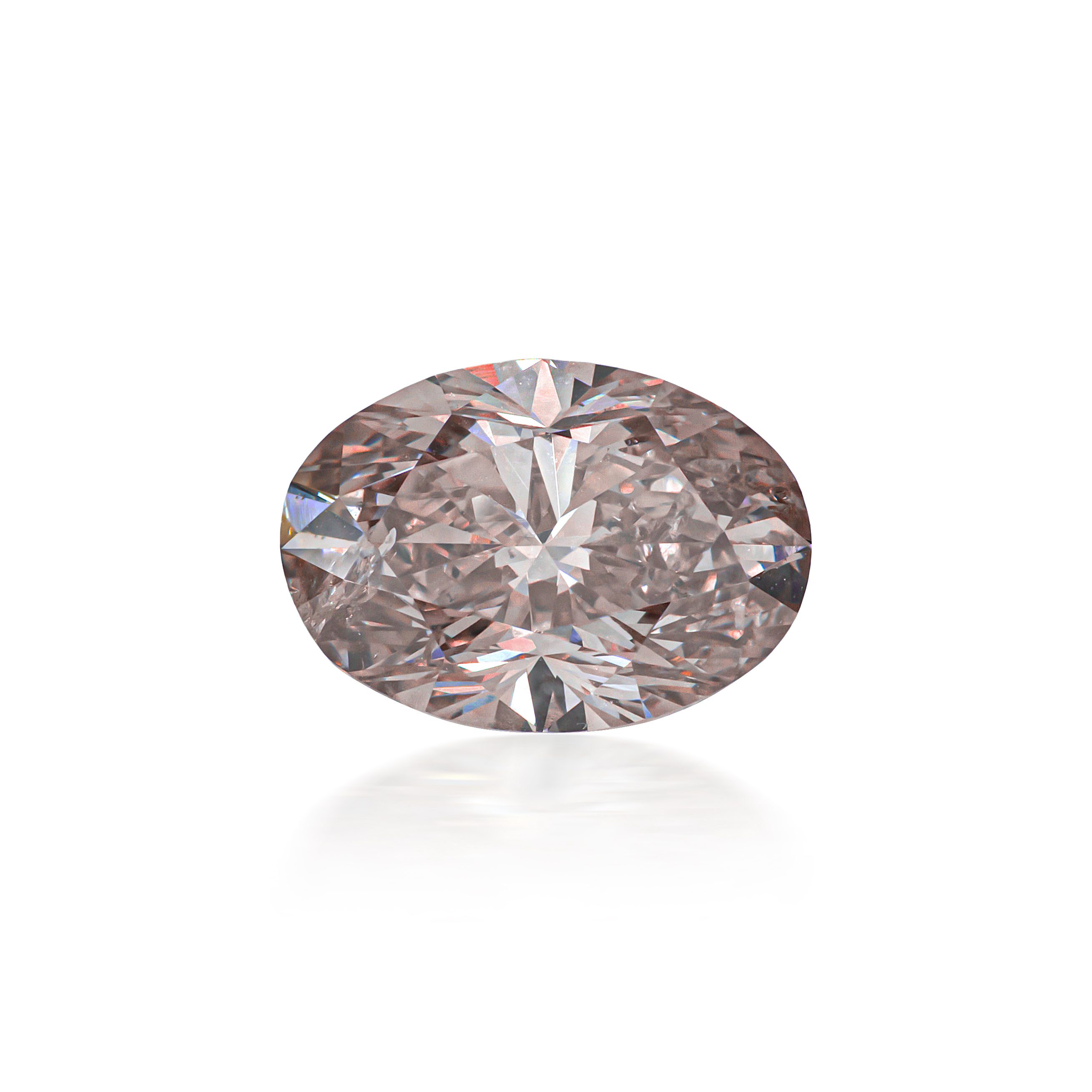 Luxury Promise 1ct  INTENSE ROSEFLAME PINK OVAL DIAMOND DBXN0509