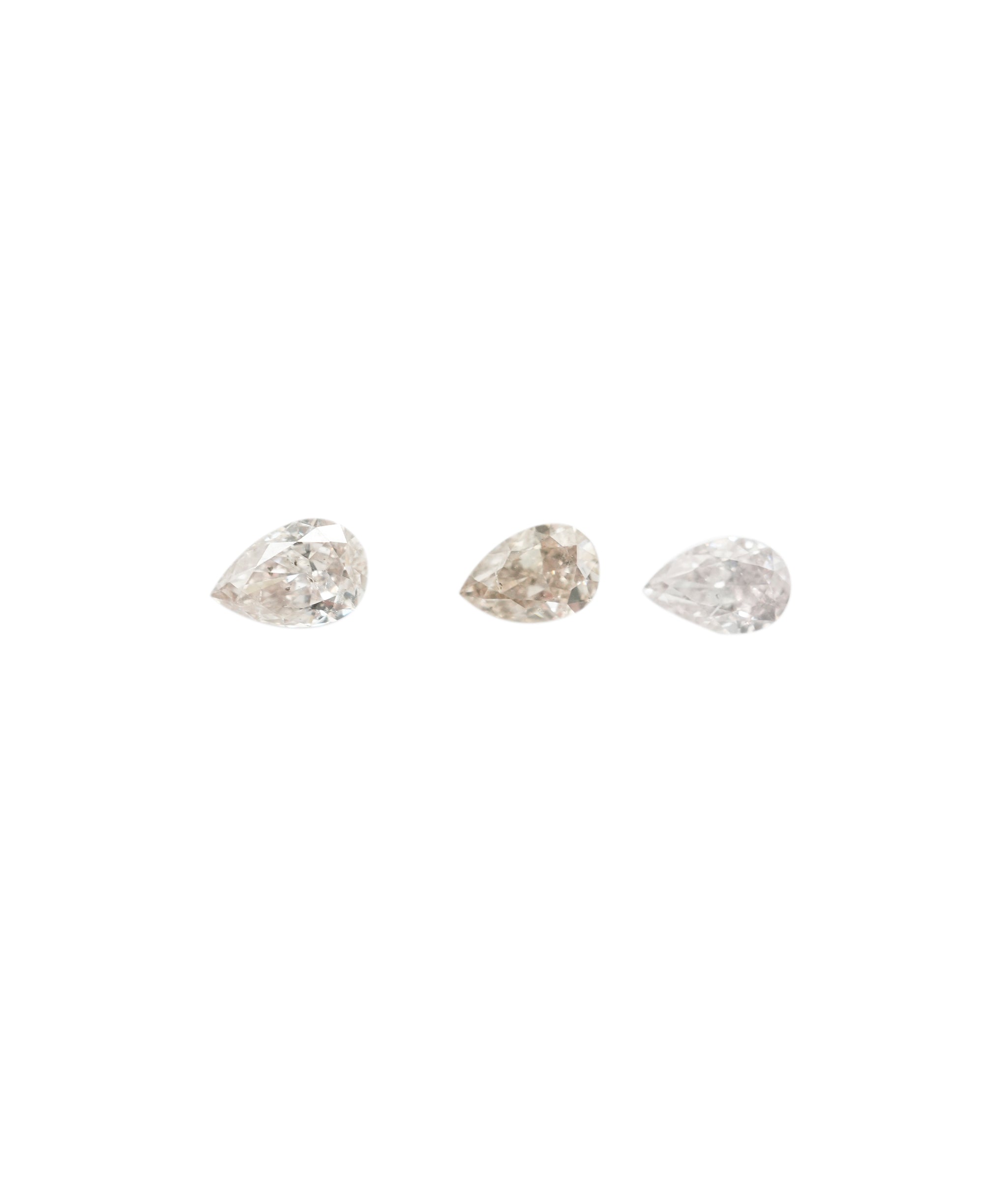 Luxury Promise 1ct  PINK WHISPER PEARS DIAMOND TRIO DBXN0554