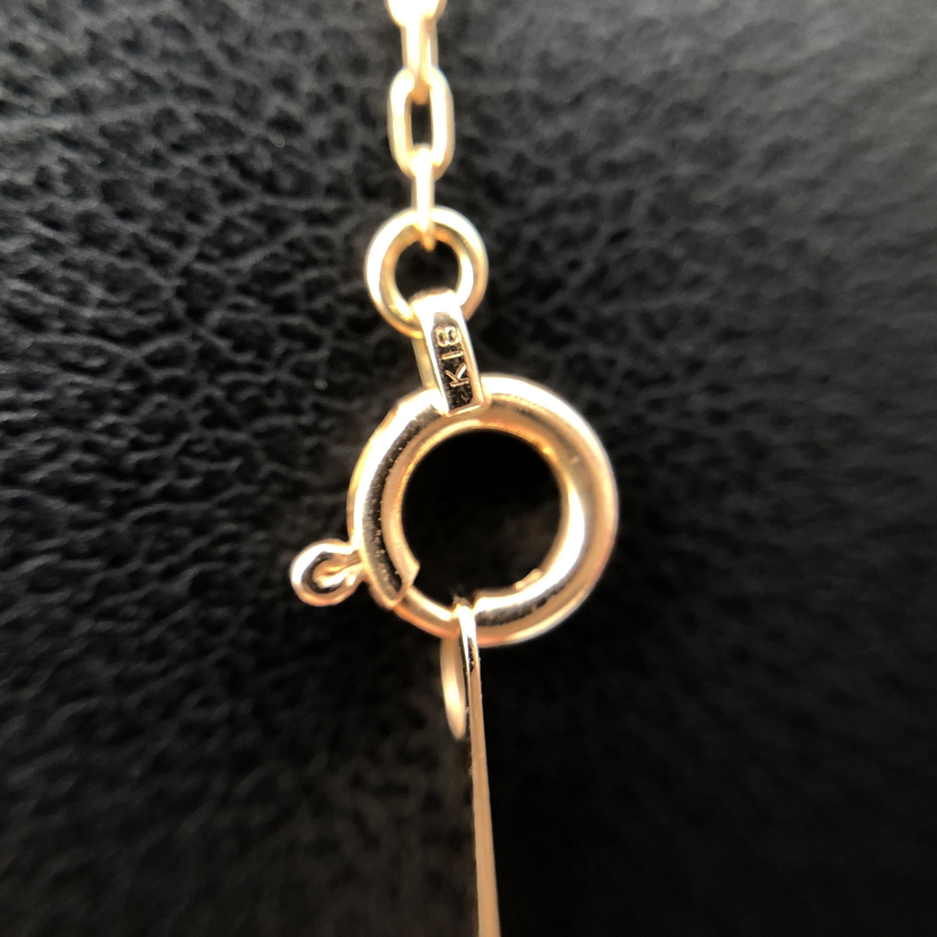 Luxury Promise 1P Diamond Necklace, D(0.10ct), K18PG, 1.3g, 16inch ALC3353