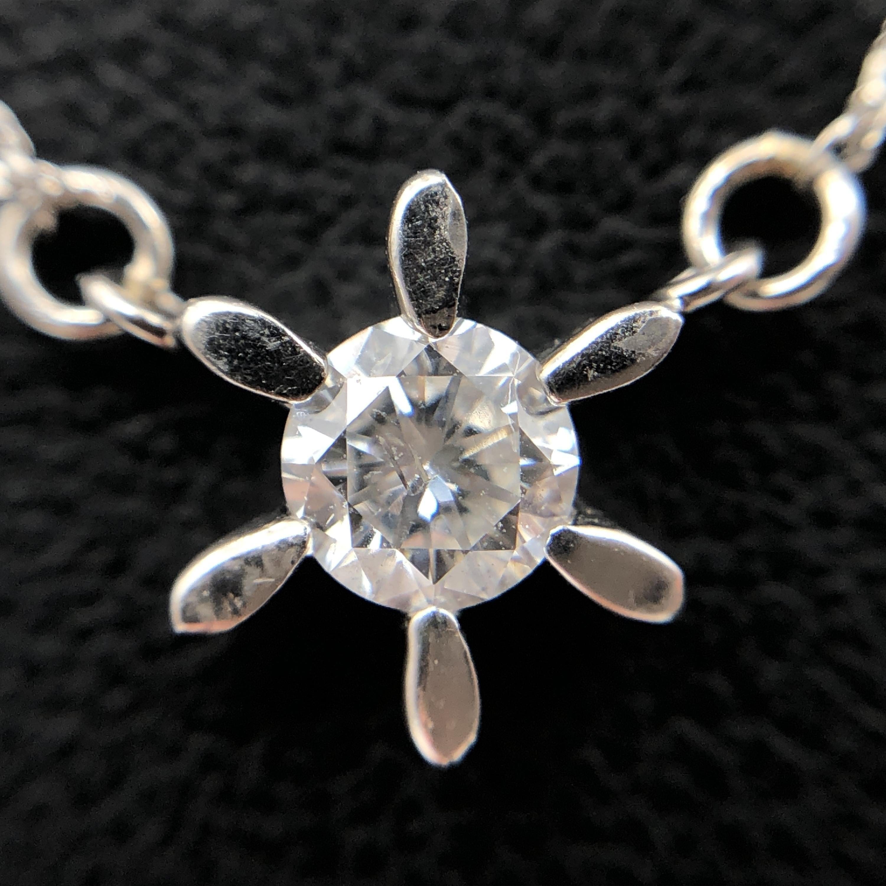 Luxury Promise 1P Diamond Necklace, D(0.20ct), PT850, 1.82g, 16inch ALC3309