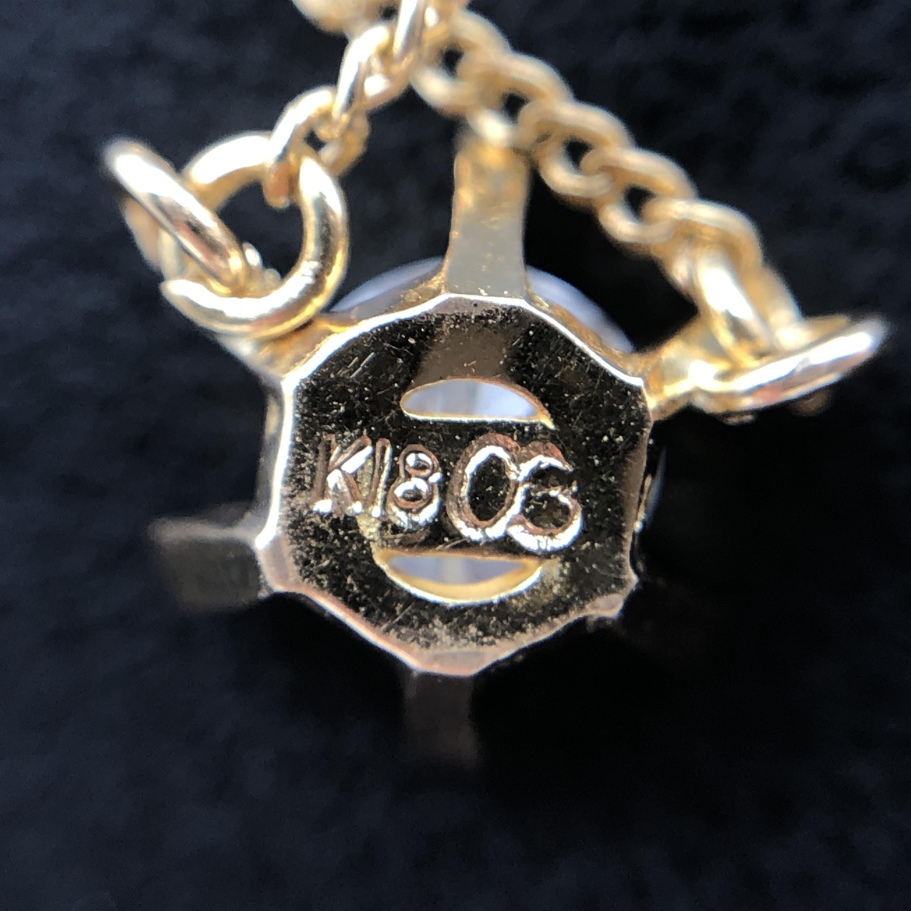 Luxury Promise 1P Diamond Necklace, D(0.50ct), K18YG, 2.2g, 15inch ALC3343