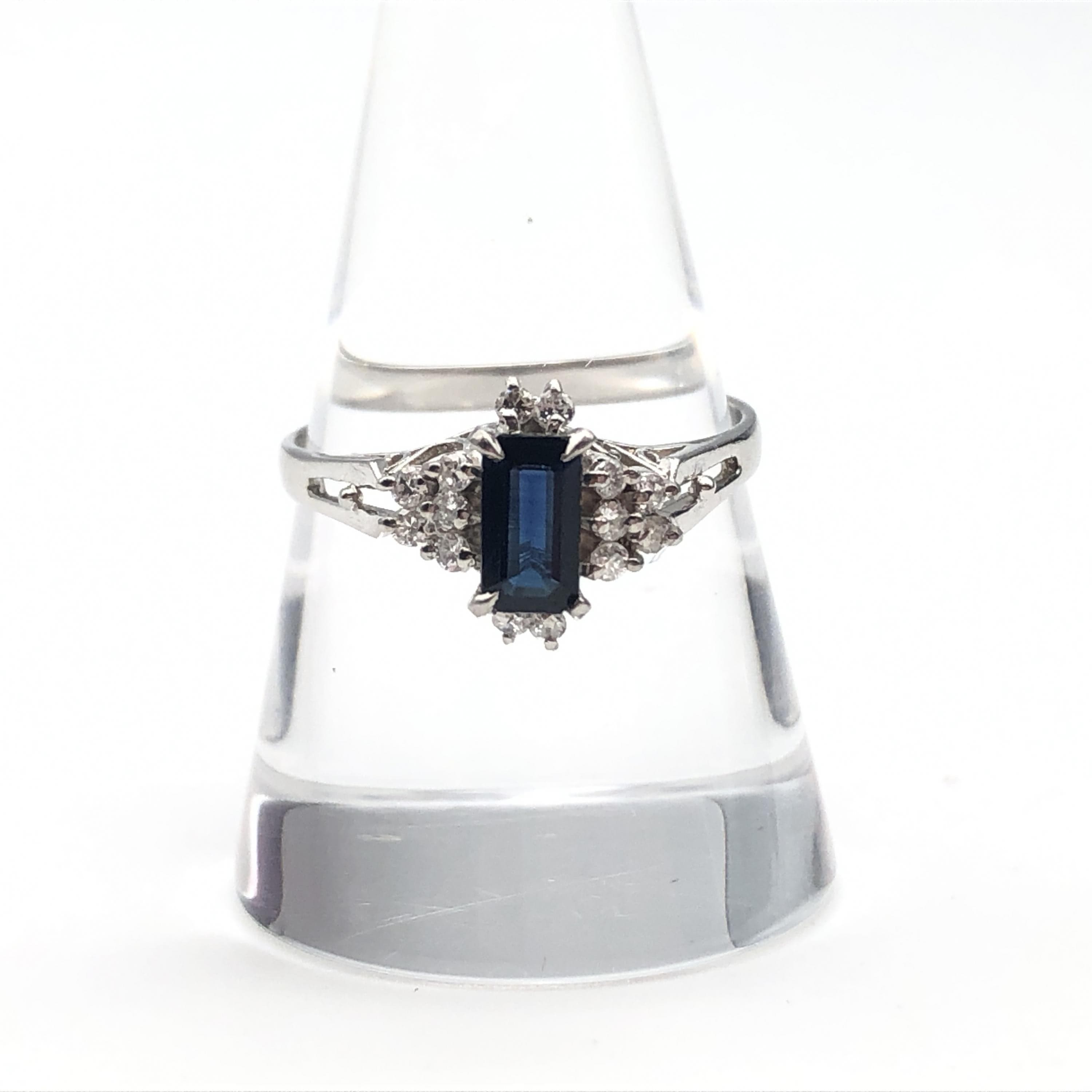 Luxury Promise 1P Sapphire & Diamond Ring, Platinum, US Size 7 ALC3320