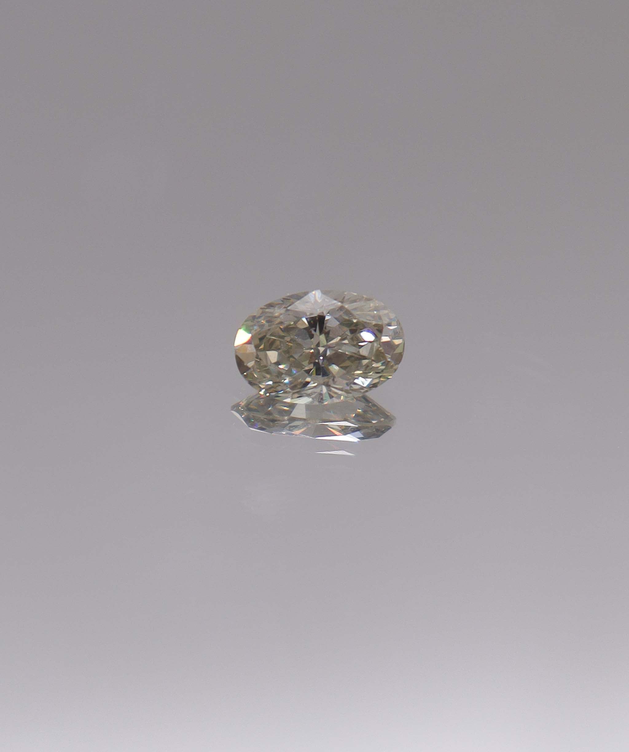 Luxury Promise 2.07CT GREENISH/GREY CHAMPAGNE OVAL DIAMOND DXBN0495