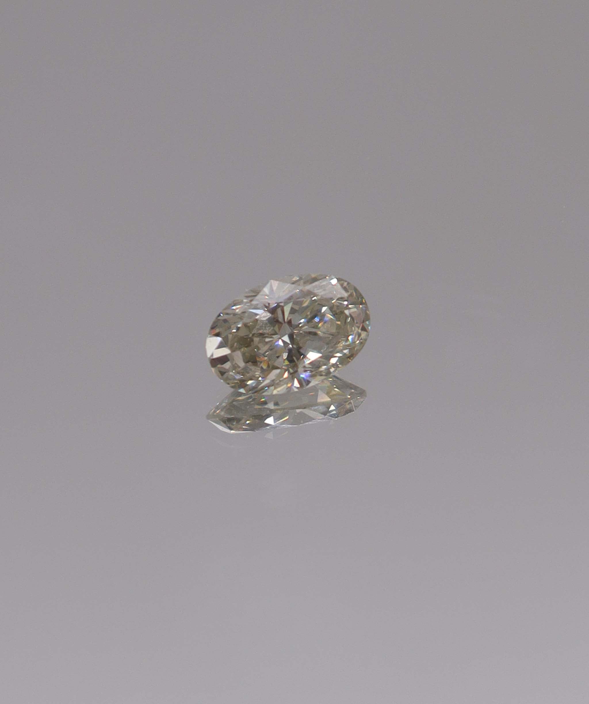Luxury Promise 2.07CT GREENISH/GREY CHAMPAGNE OVAL DIAMOND DXBN0495