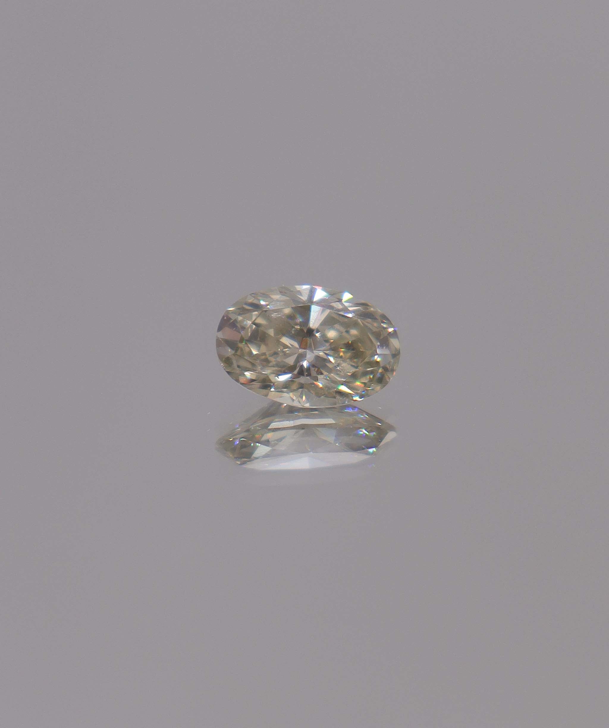 Luxury Promise 2.07CT GREENISH/GREY CHAMPAGNE OVAL DIAMOND DXBN0495