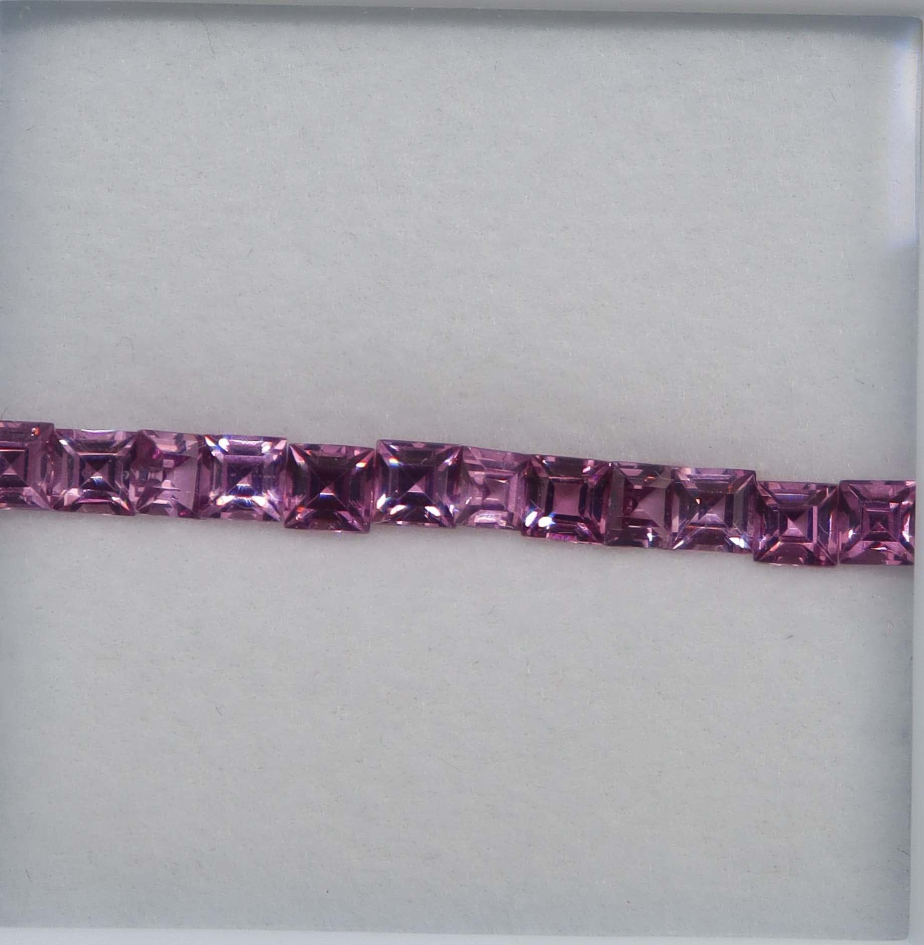 Luxury Promise 2.15ct Rhodolite Princess 12pcs DXBCS2251