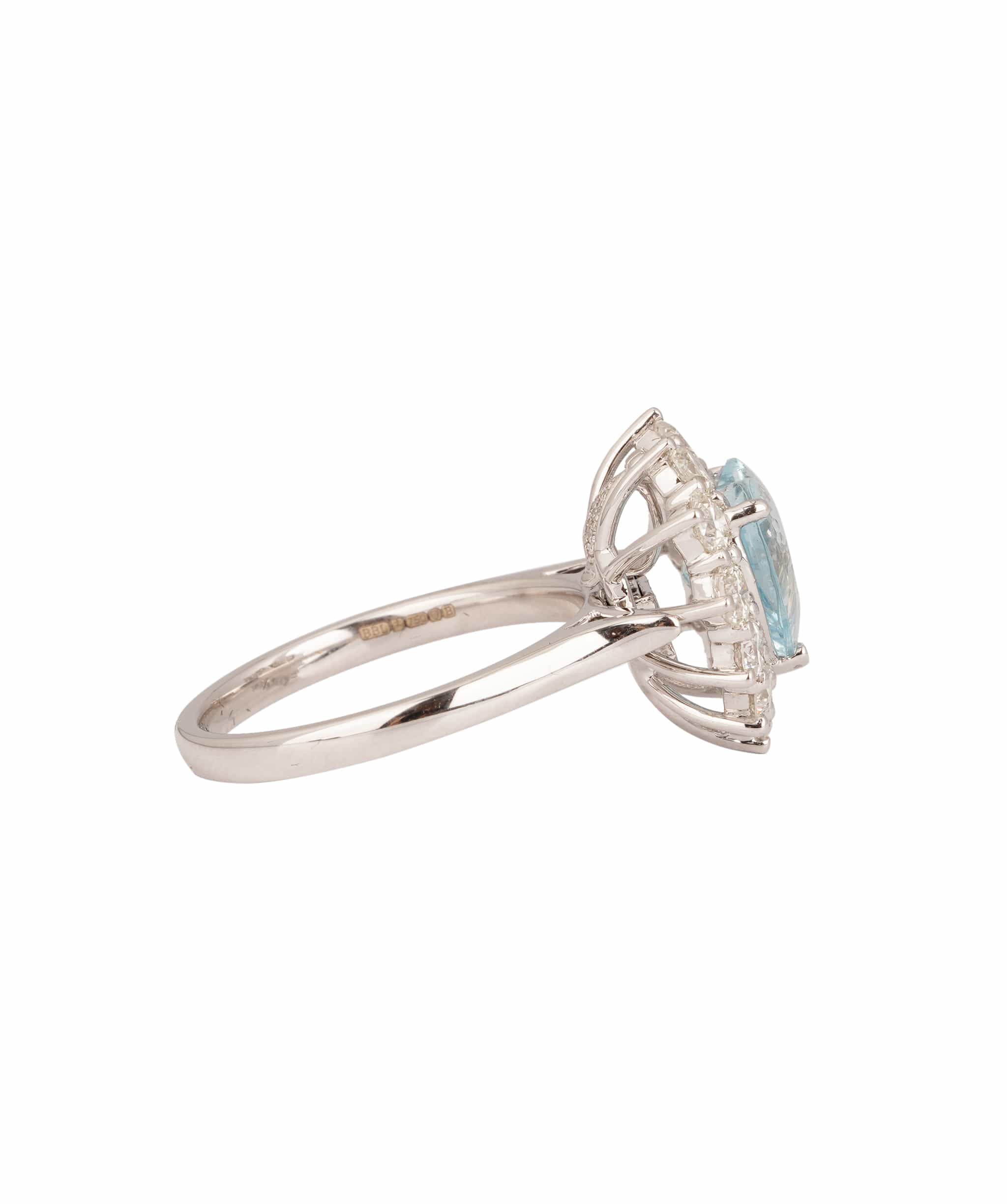 Luxury Promise 2.16ct Heart Aquamarine Convertible Pendant & Ring in 18kt White Gold US 7.5 ANL0134