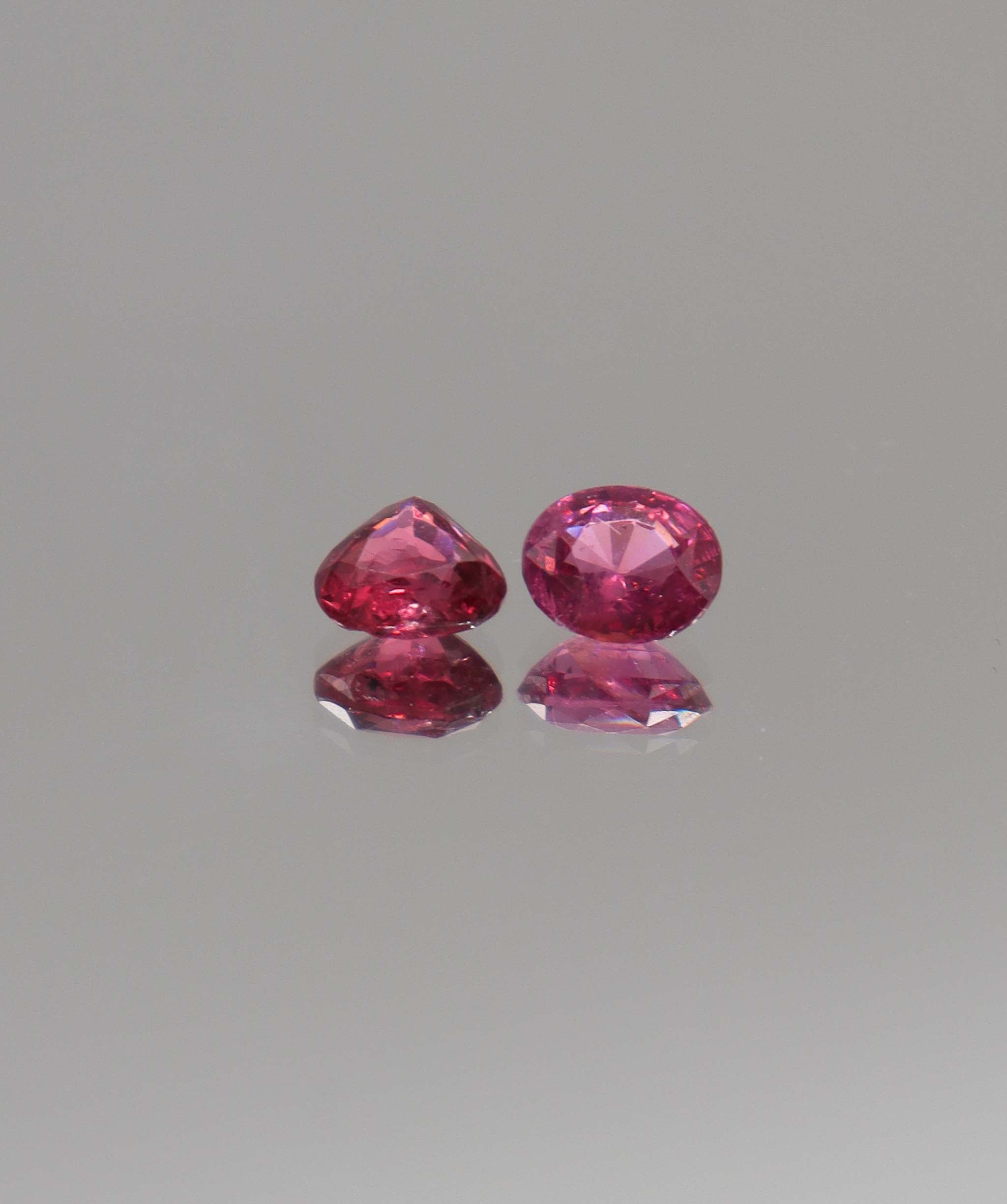 Luxury Promise 2.17ct Hot Pink Mahenge Spinels Moi et Toi DXBCD0329
