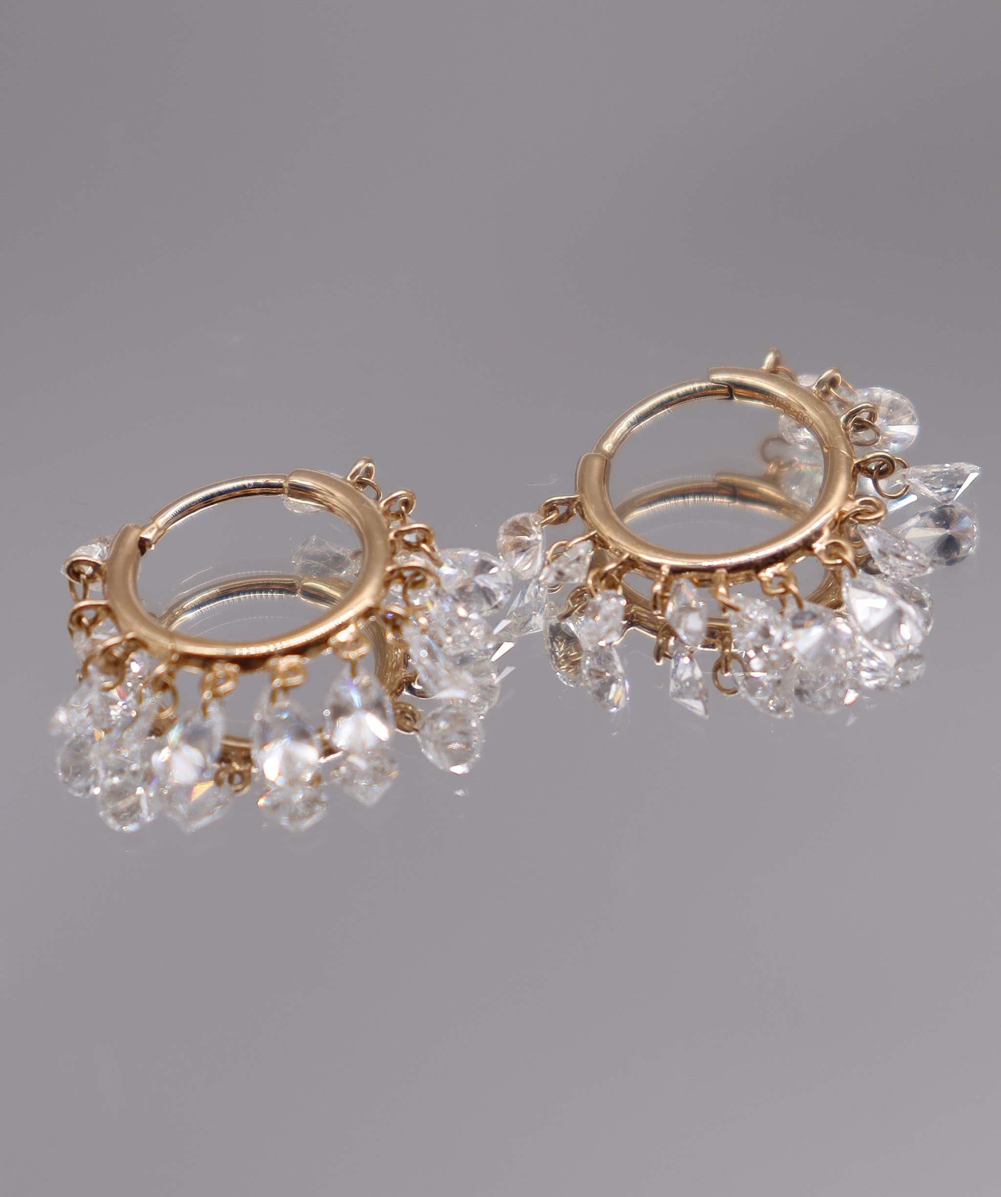 Luxury Promise 2.17CT White Pear Fullcut  EARRINGS E7876