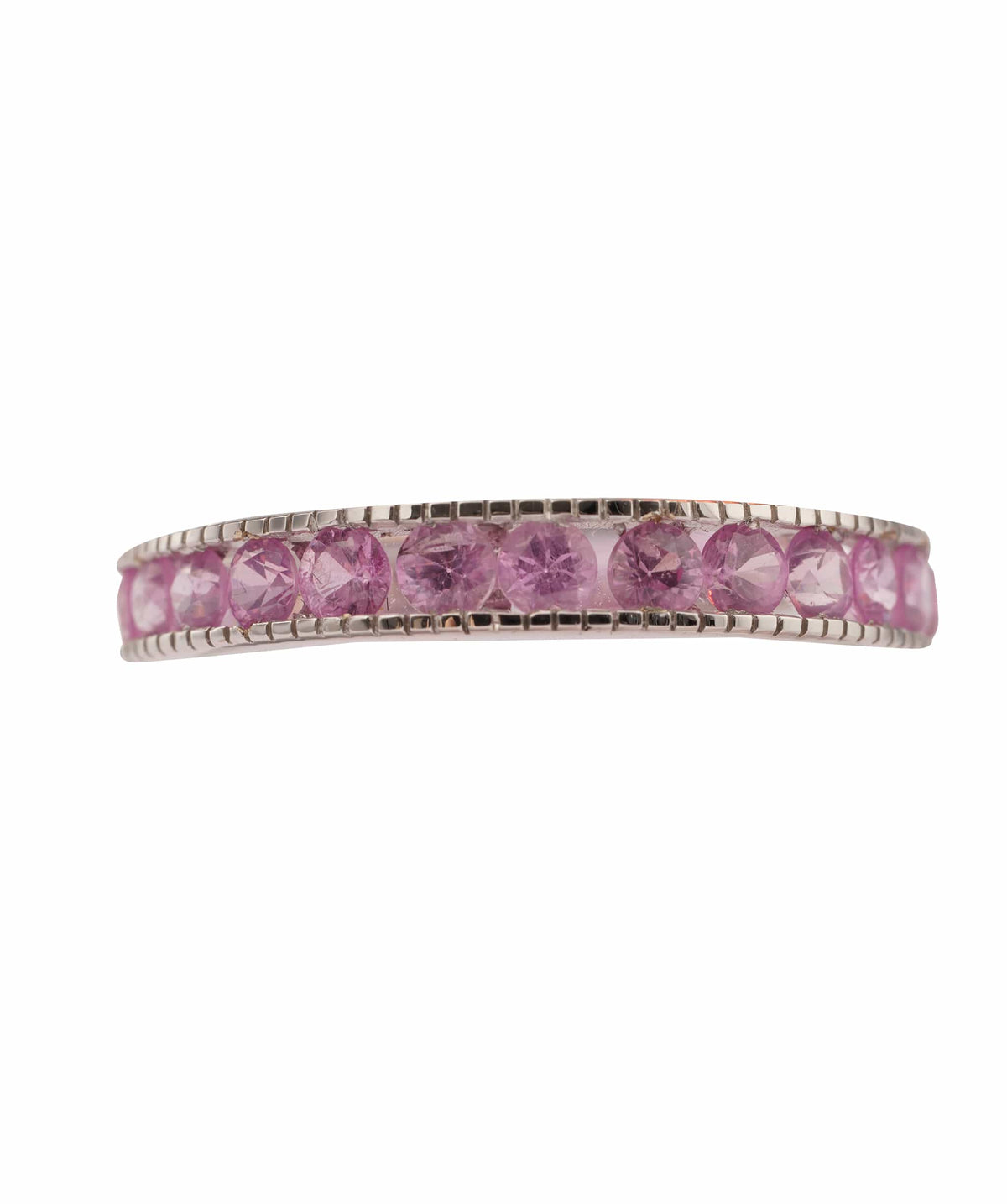 Luxury Promise 2.18ct Pink Sapphire 18K White Gold Ring - 2.477g, Size 7.5 ANC2060