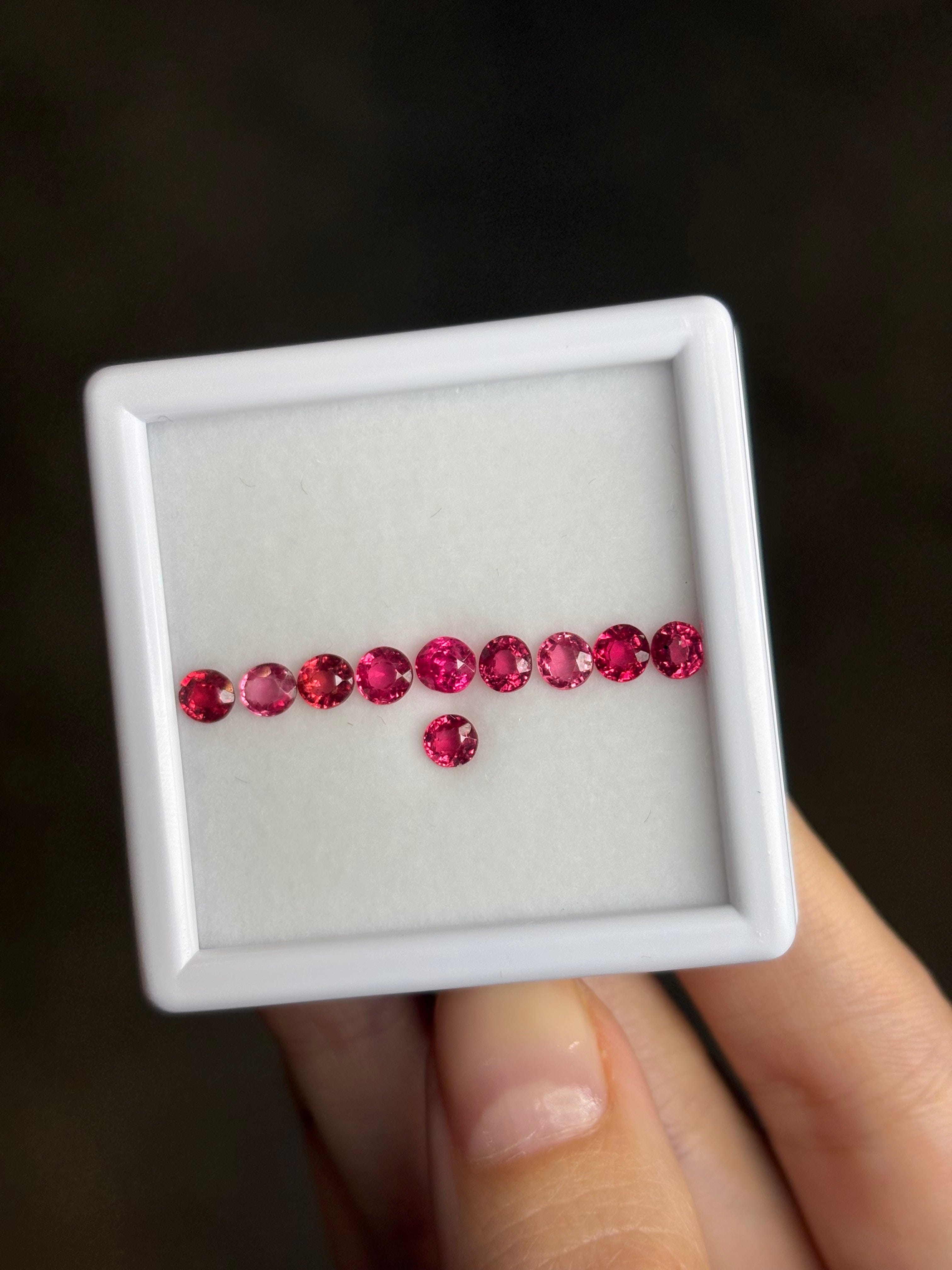 Luxury Promise 2.24ct Jedi Spinel Burma Set 10pcs DXBCS2636