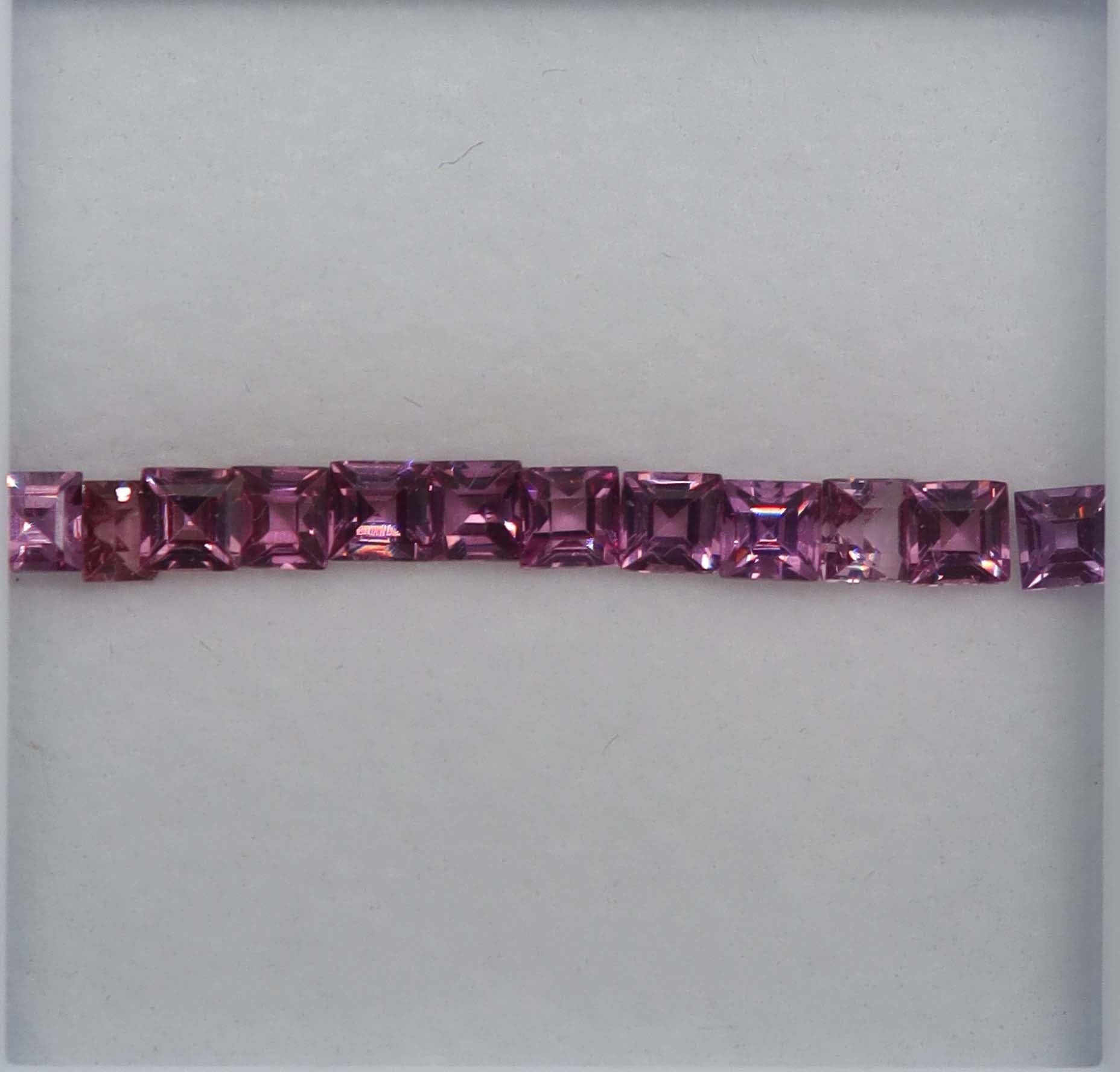 Luxury Promise 2.32ct Rhodolite Princess 12pcs DXBCS2256