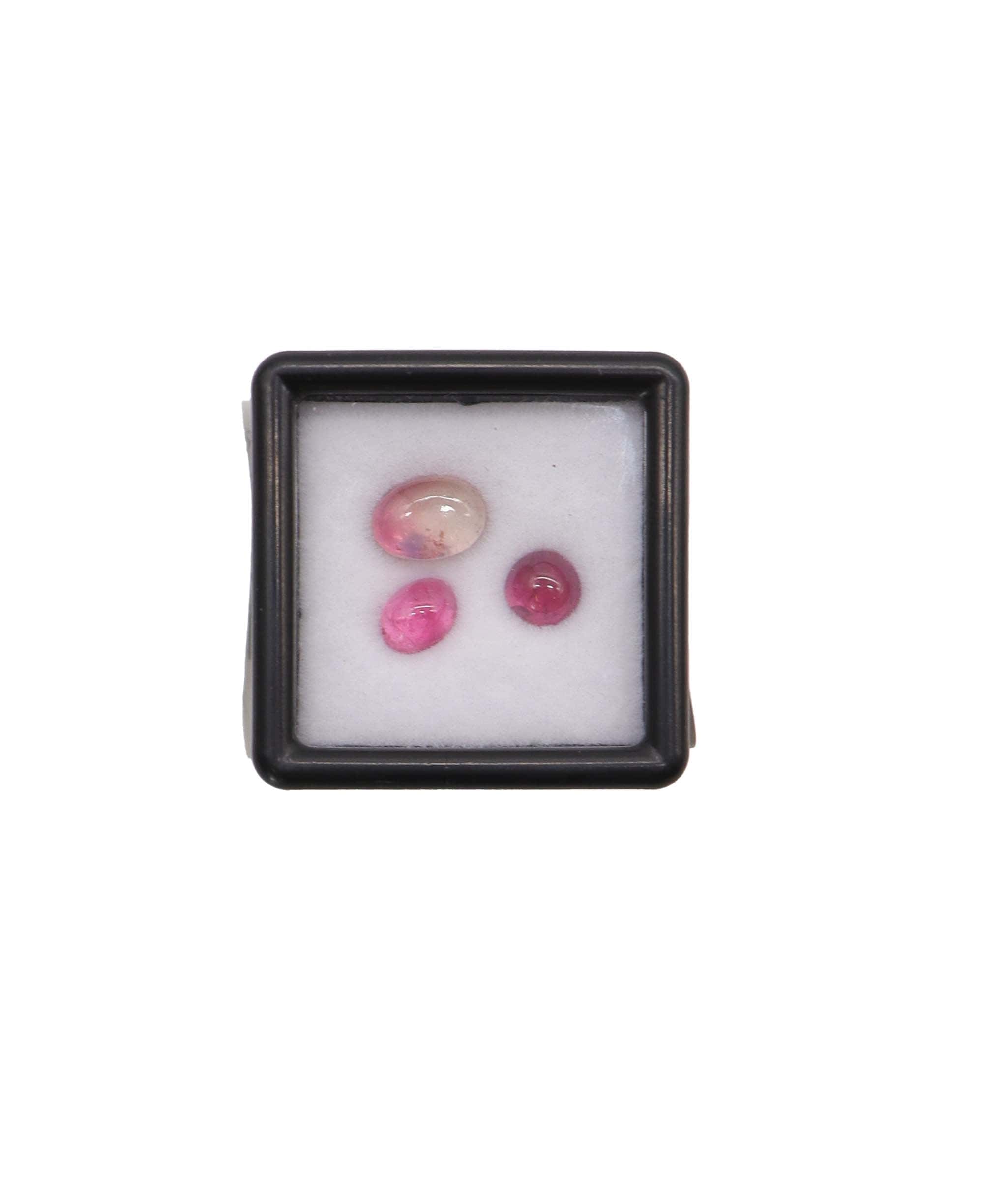 Luxury Promise 2.37ct Pink Trilogy Tourmaline Set RDC0778