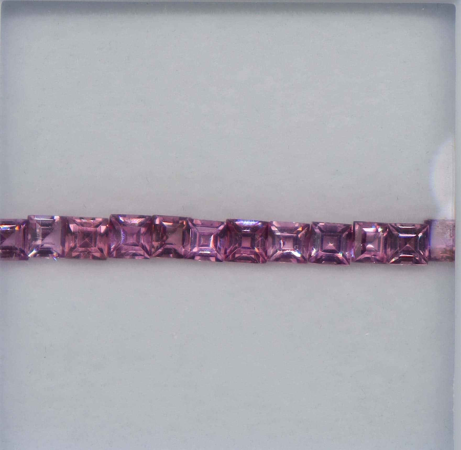 Luxury Promise 2.37ct Rhodolite Princess 12pcs DXBCS2258