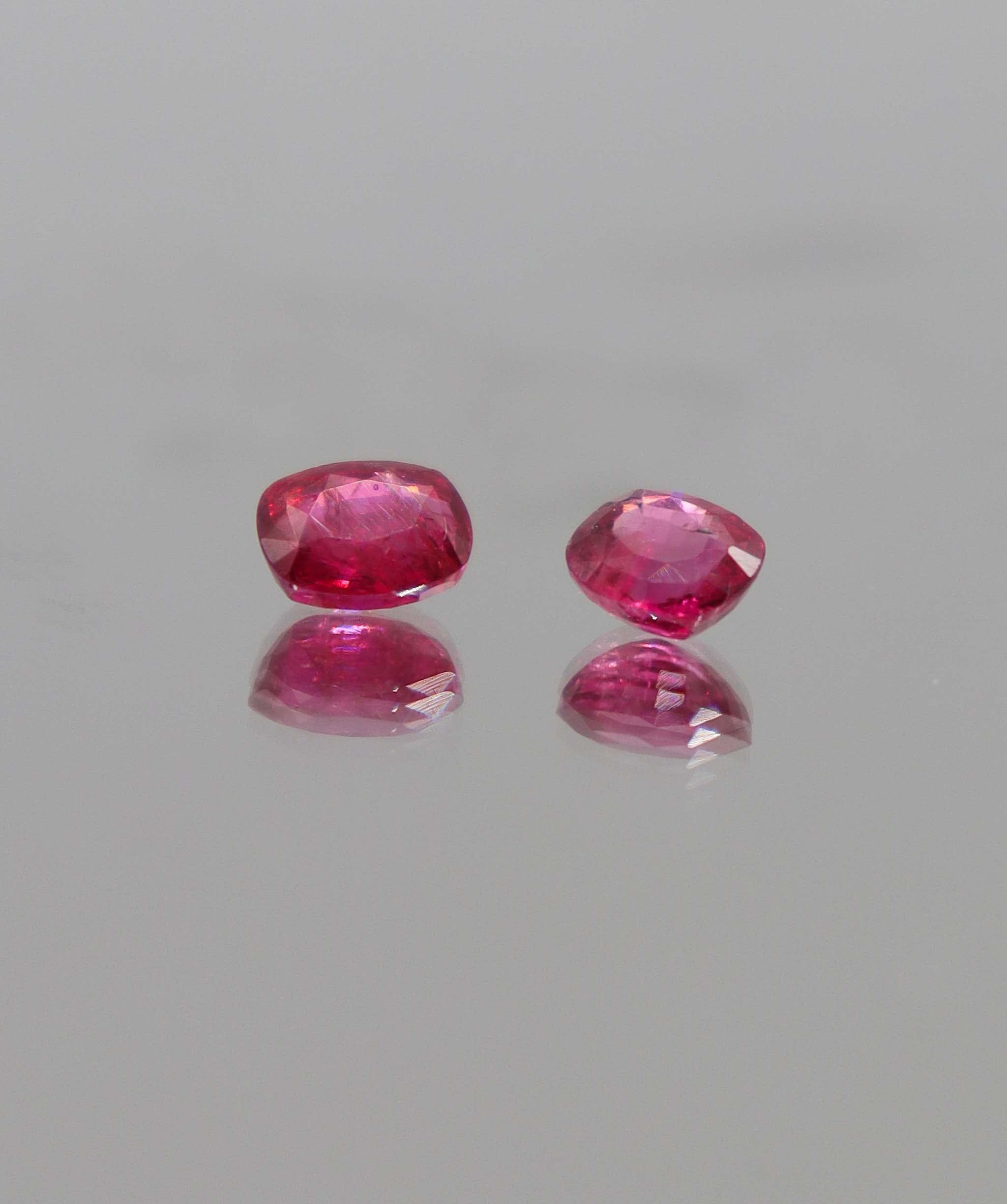 Luxury Promise 2.44ct Hot Pink Mahenge Spinels Moi et Toi DXBCD0309