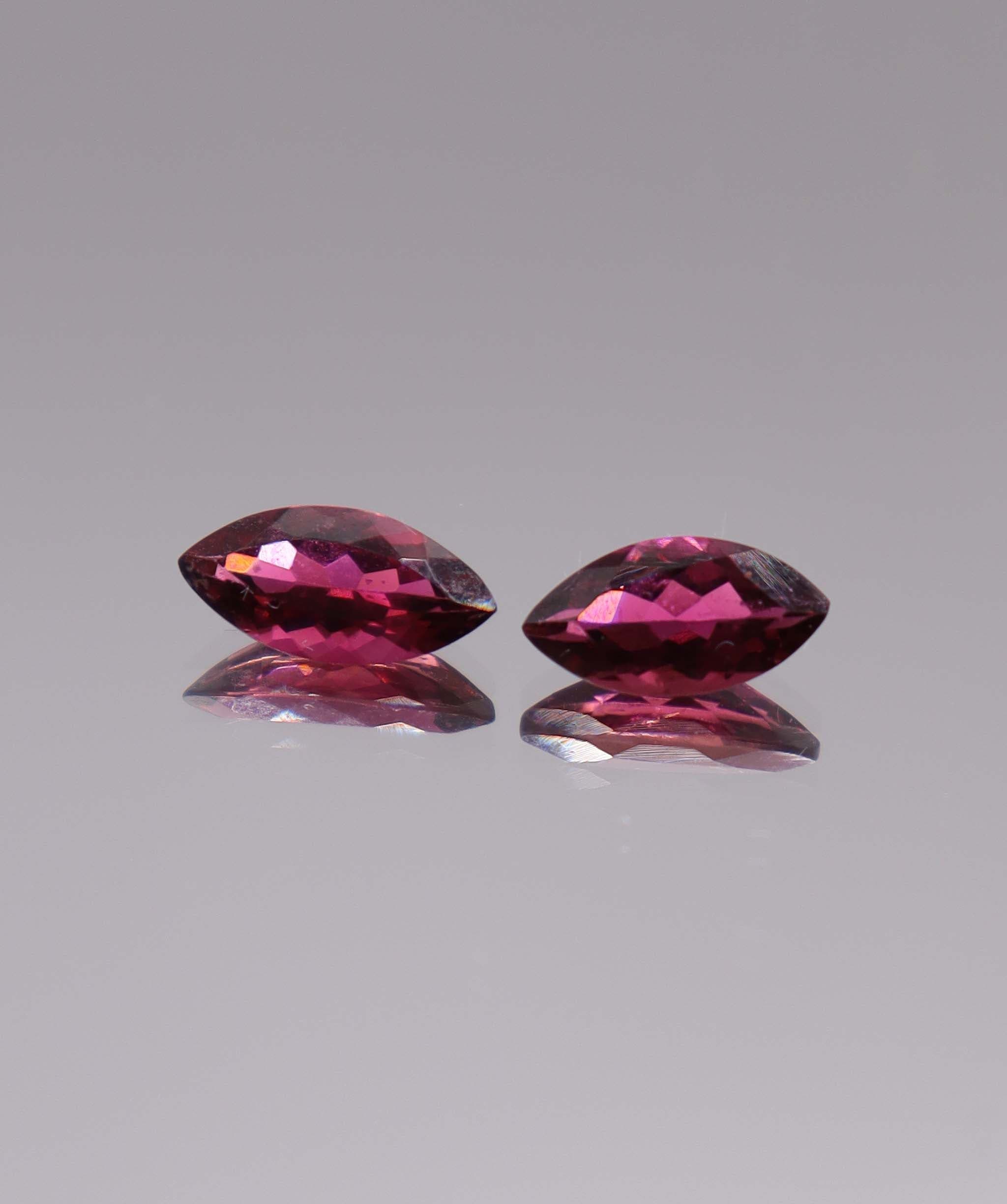Luxury Promise 2.48ct Rubellite Marquise pair DXBCS3282