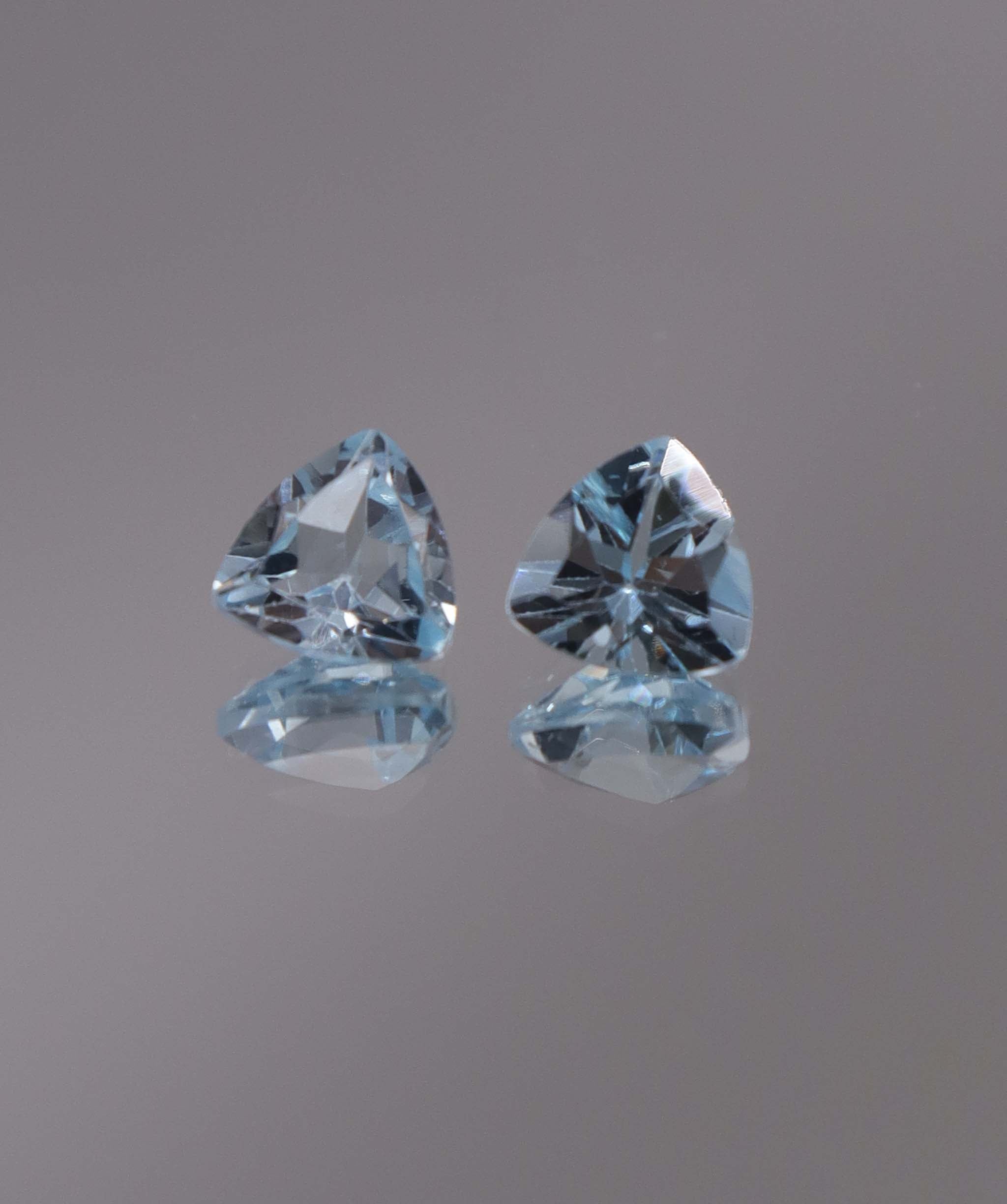 Luxury Promise 2.50ct Sky Blue Topaz Trillion pair DXBCS1219
