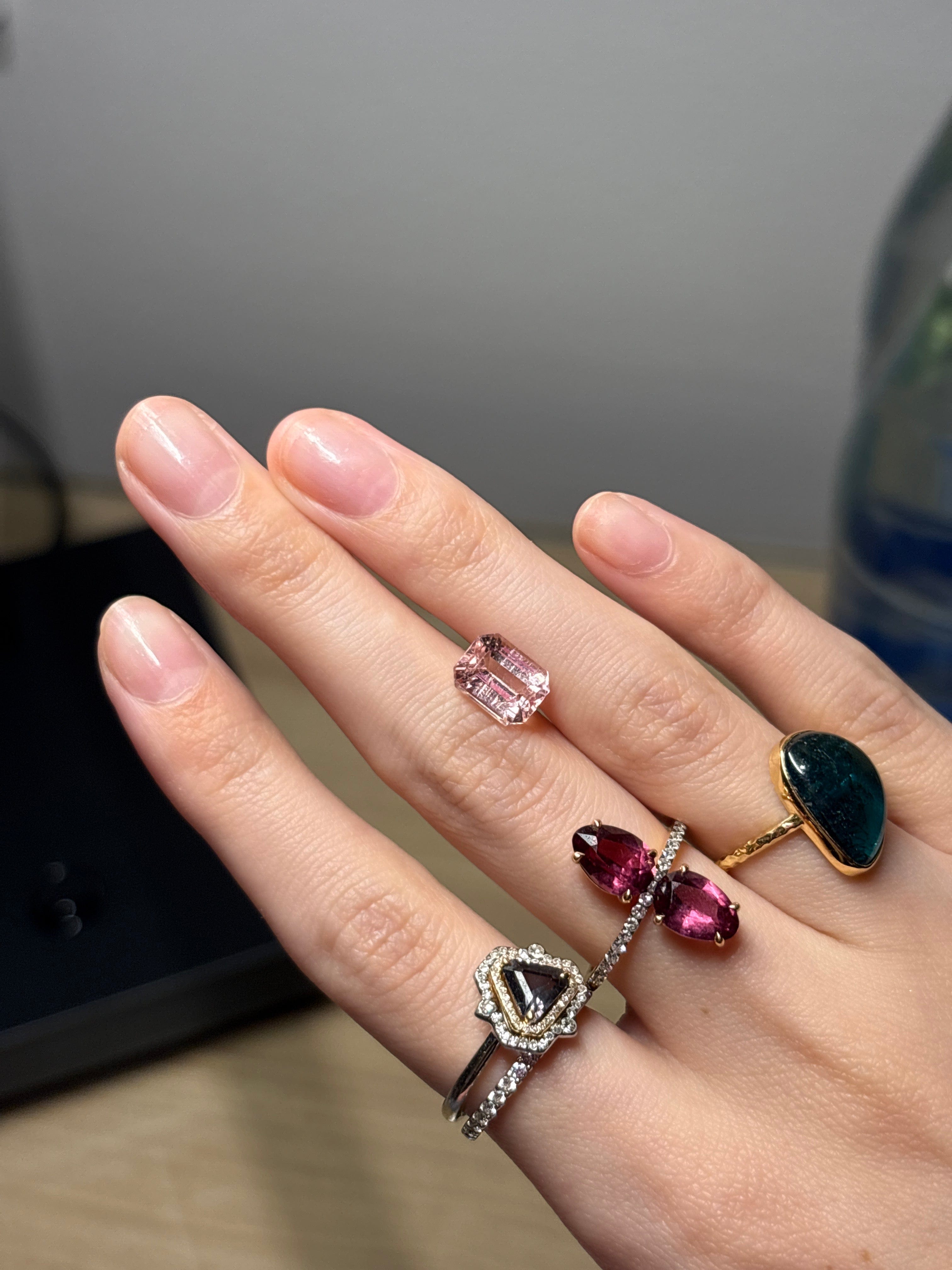 Luxury Promise 2.51ct Pink Tourmaline Afghan Emerald cut DXBCS0185