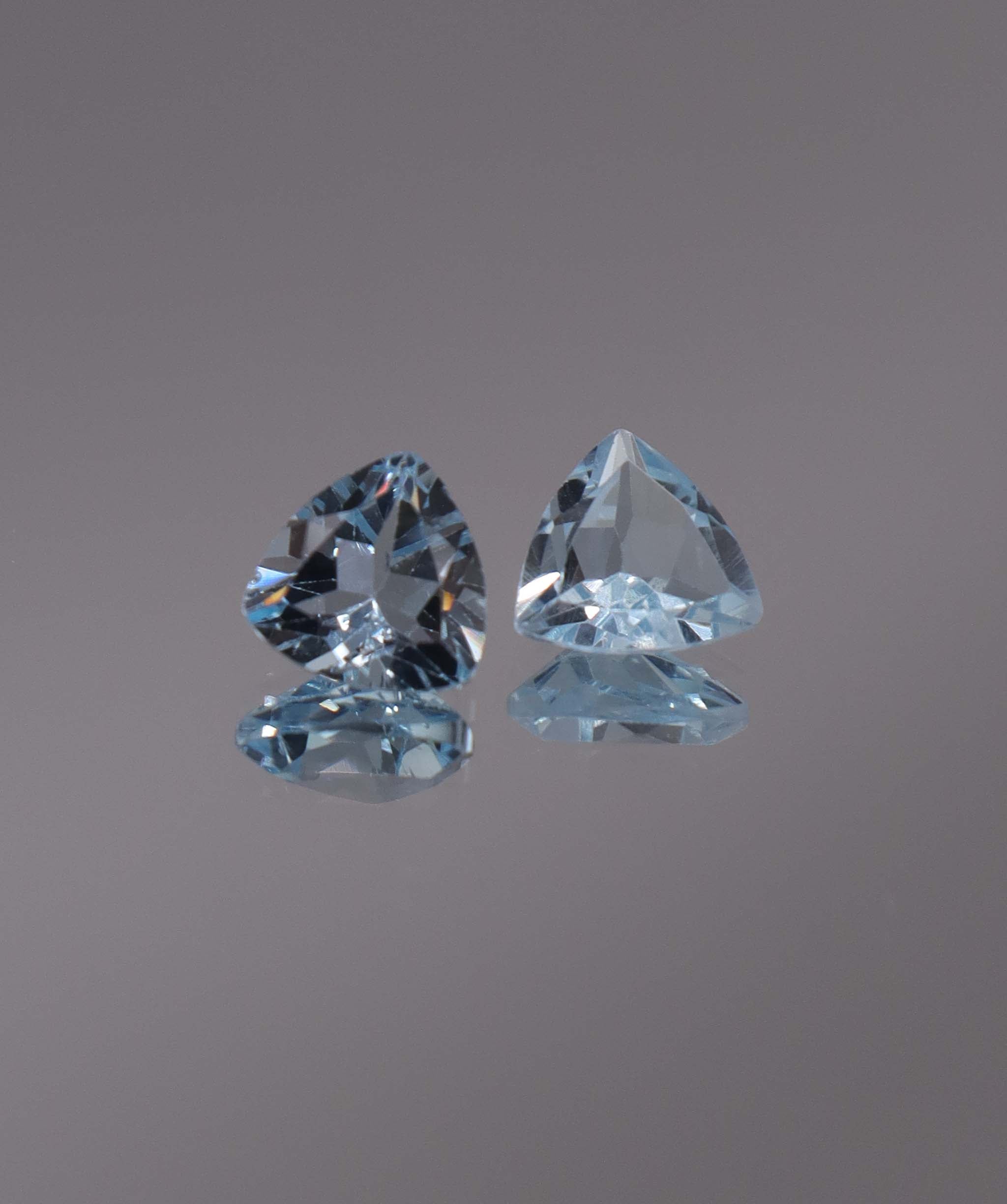 Luxury Promise 2.51ct Sky Blue Topaz Trillion pair DXBCS1226