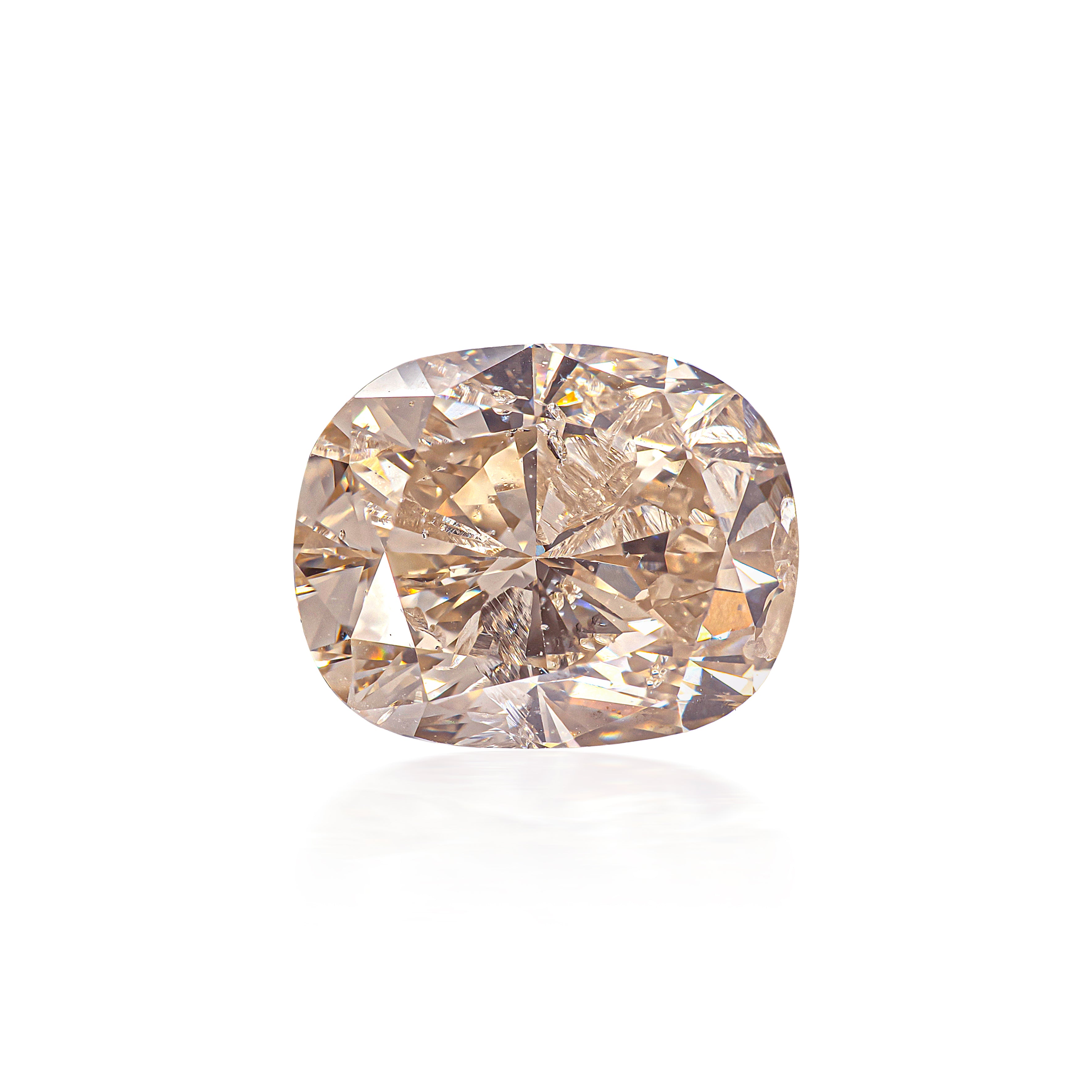 Luxury Promise 2.52ct  PINKISH ORANGY CHAMPAGNE CUSH DIAMOND DBXN0556