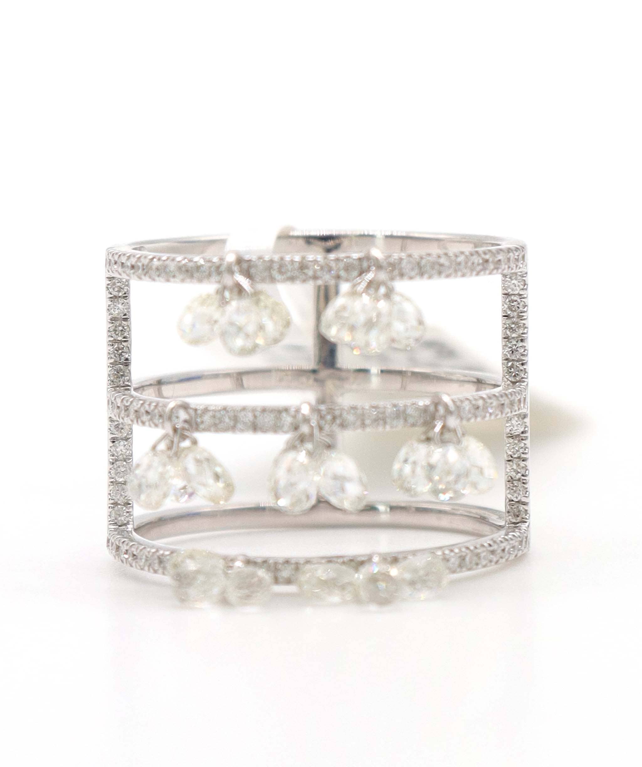 Luxury Promise 2.60ct SMALL DIAMONDS WHITE BRIO RING R4462