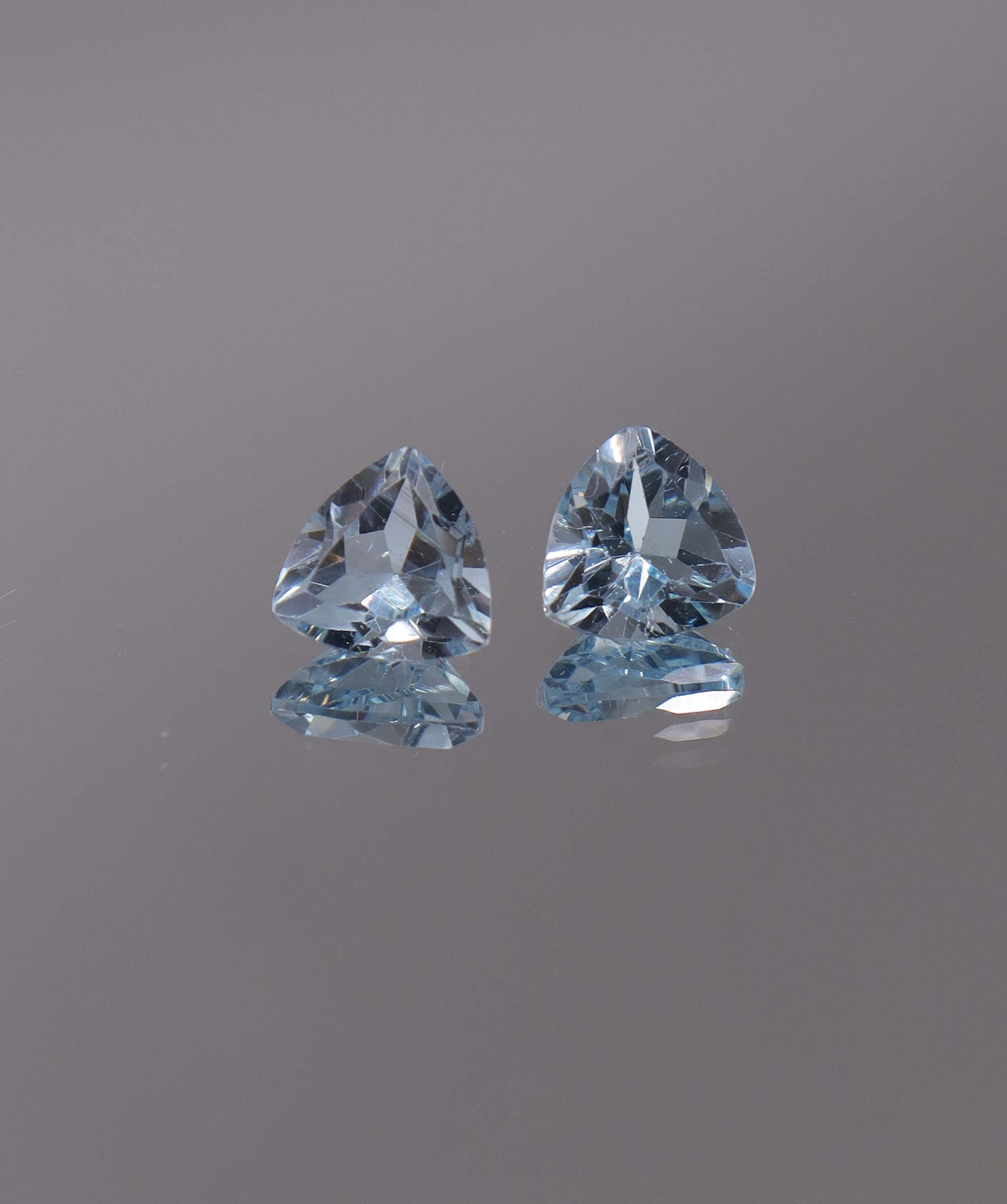 Luxury Promise 2.62ct Sky Blue Topaz Trillion pair DXBCS1210