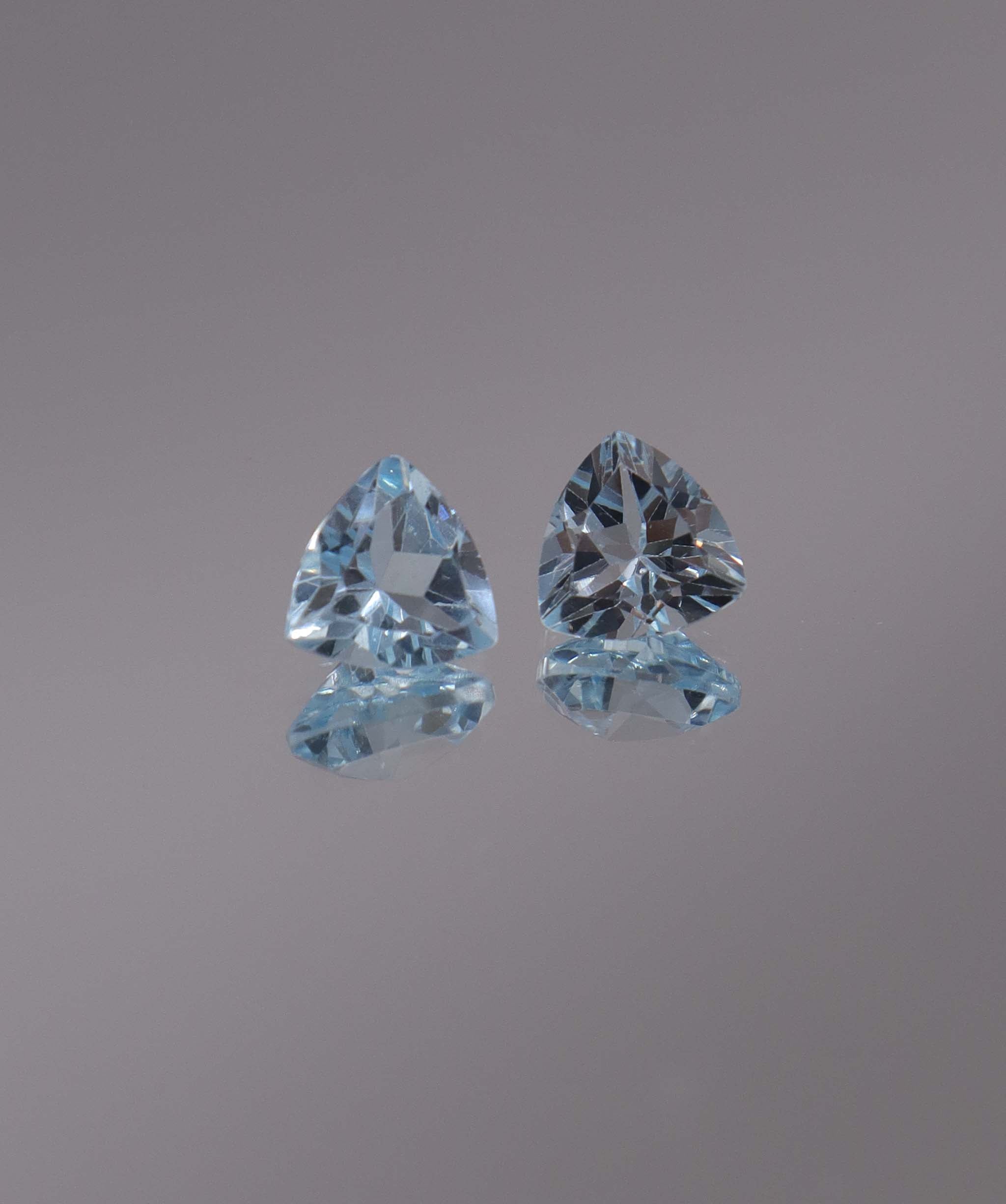 Luxury Promise 2.62ct Sky Blue Topaz Trillion pair DXBCS1227