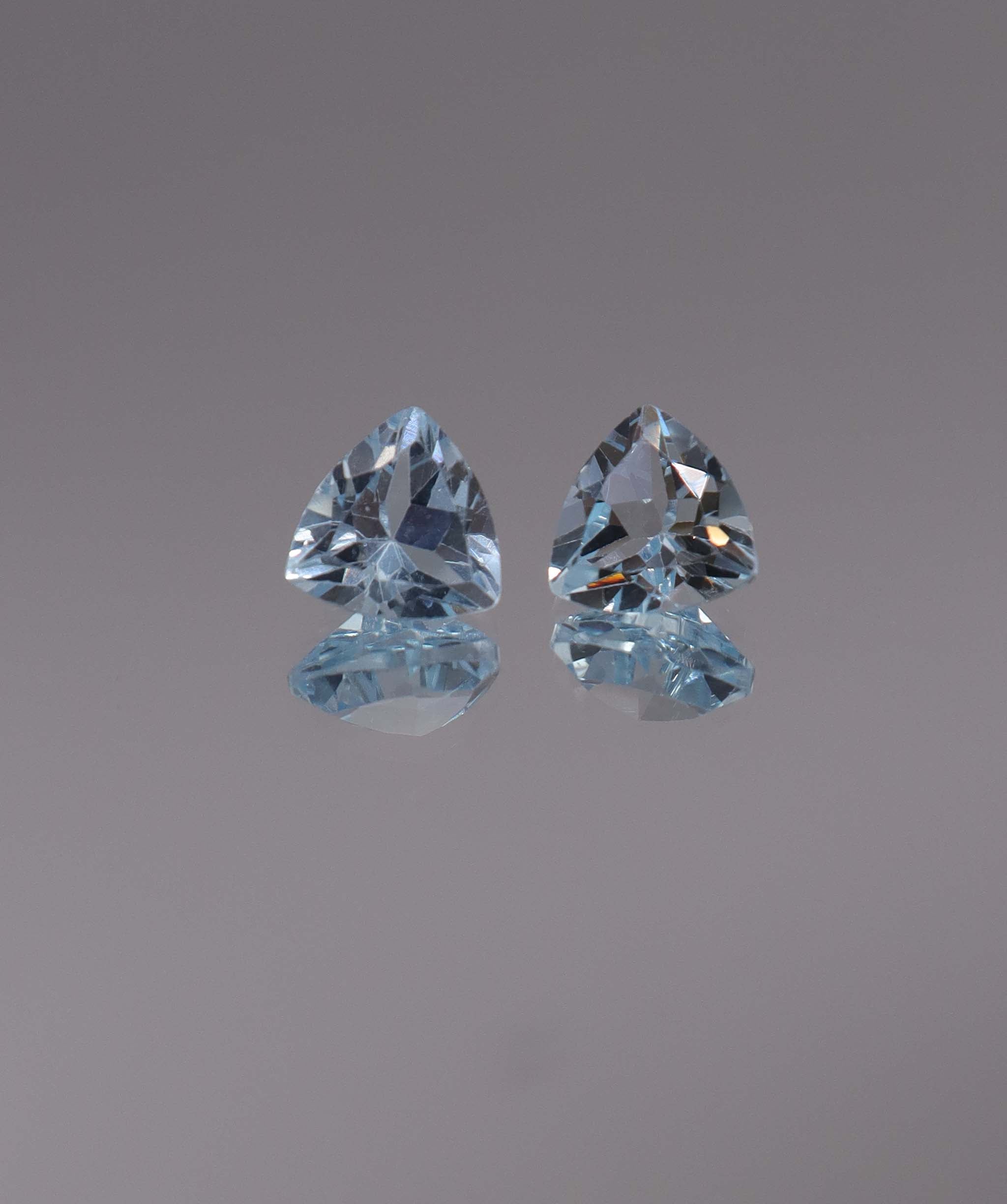 Luxury Promise 2.62ct Sky Blue Topaz Trillion pair DXBCS1227