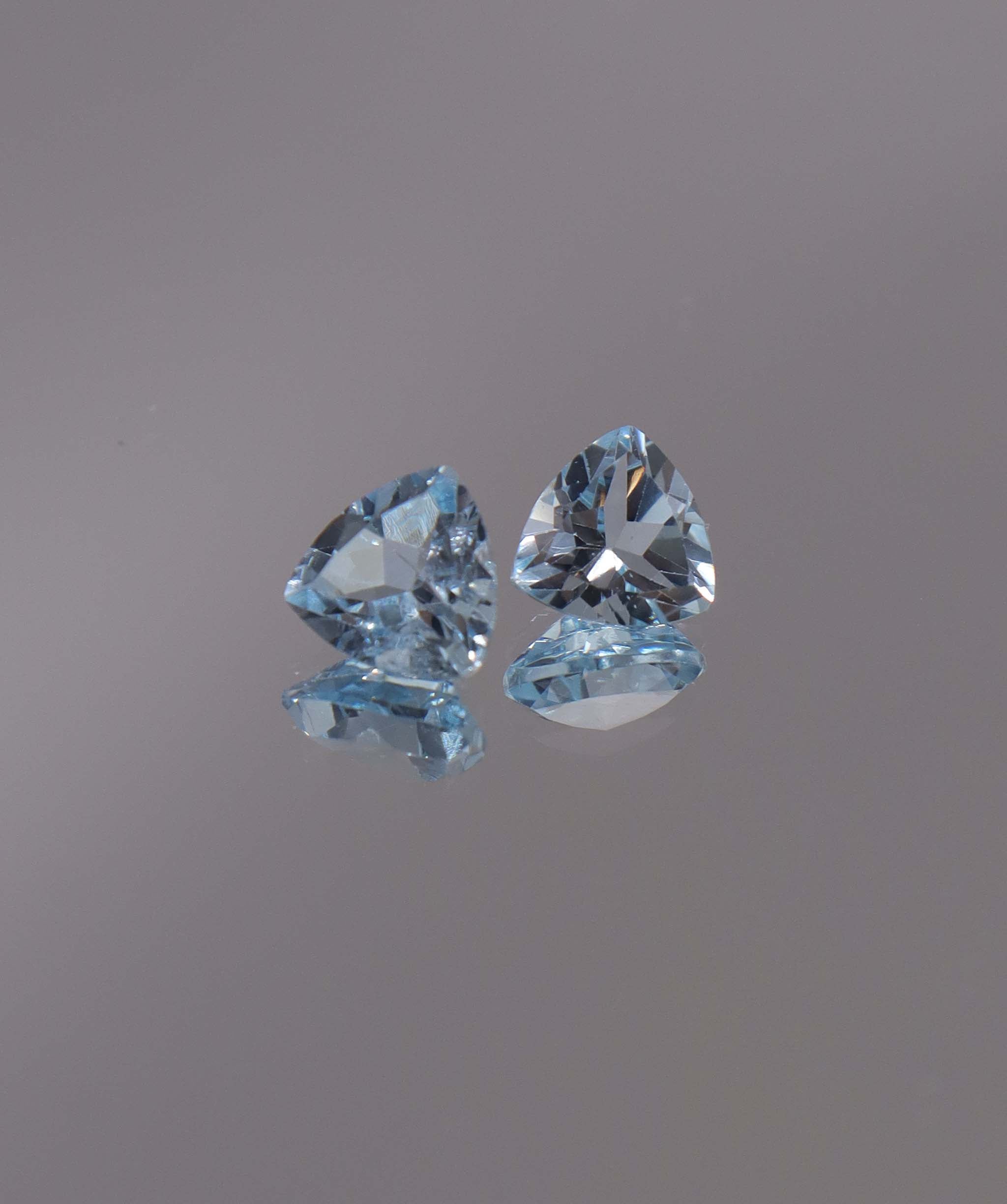 Luxury Promise 2.64ct Sky Blue Topaz Trillion  pair DXBCS1211